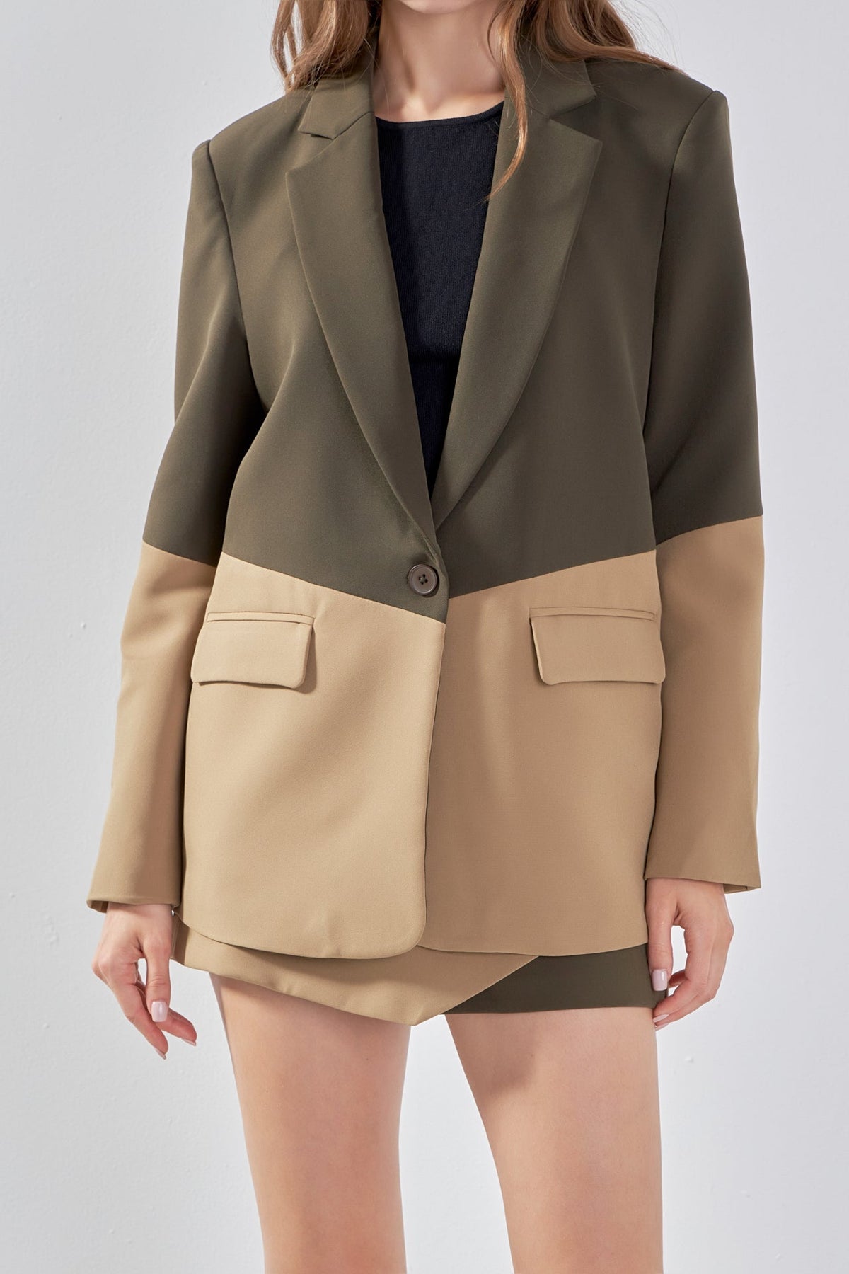 ENDLESS ROSE - Contrast Color Blazer - BLAZERS available at Objectrare