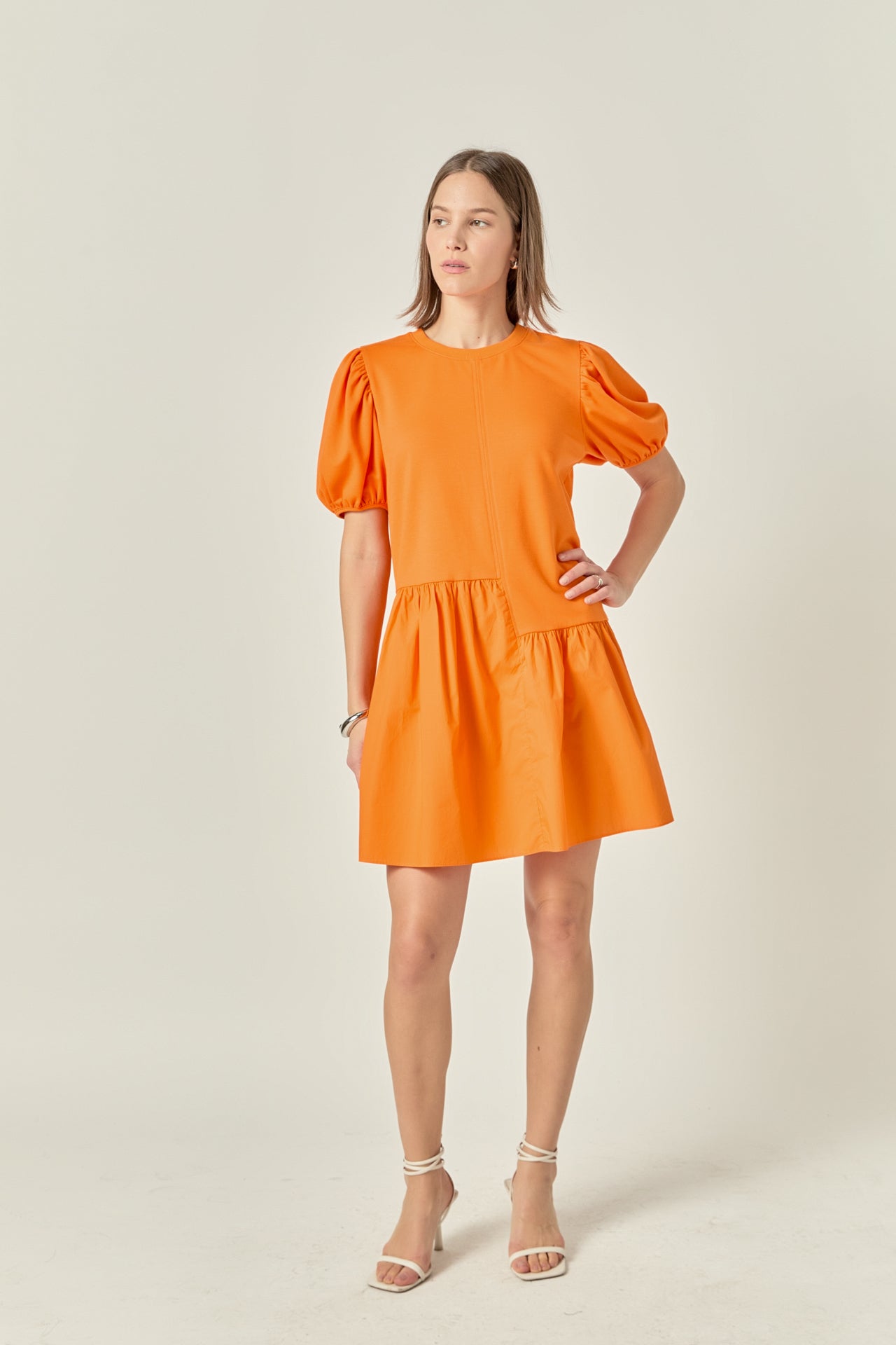 Knit Woven Mixed Dress