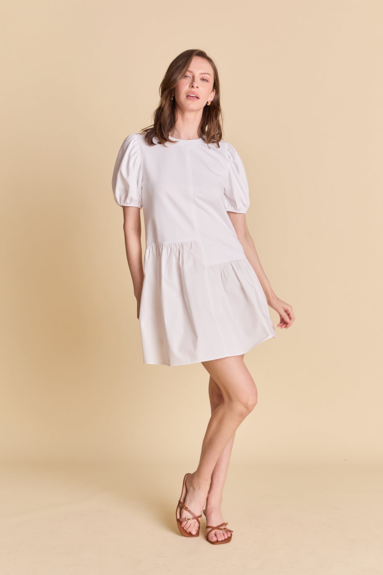 Knit Woven Mixed Dress