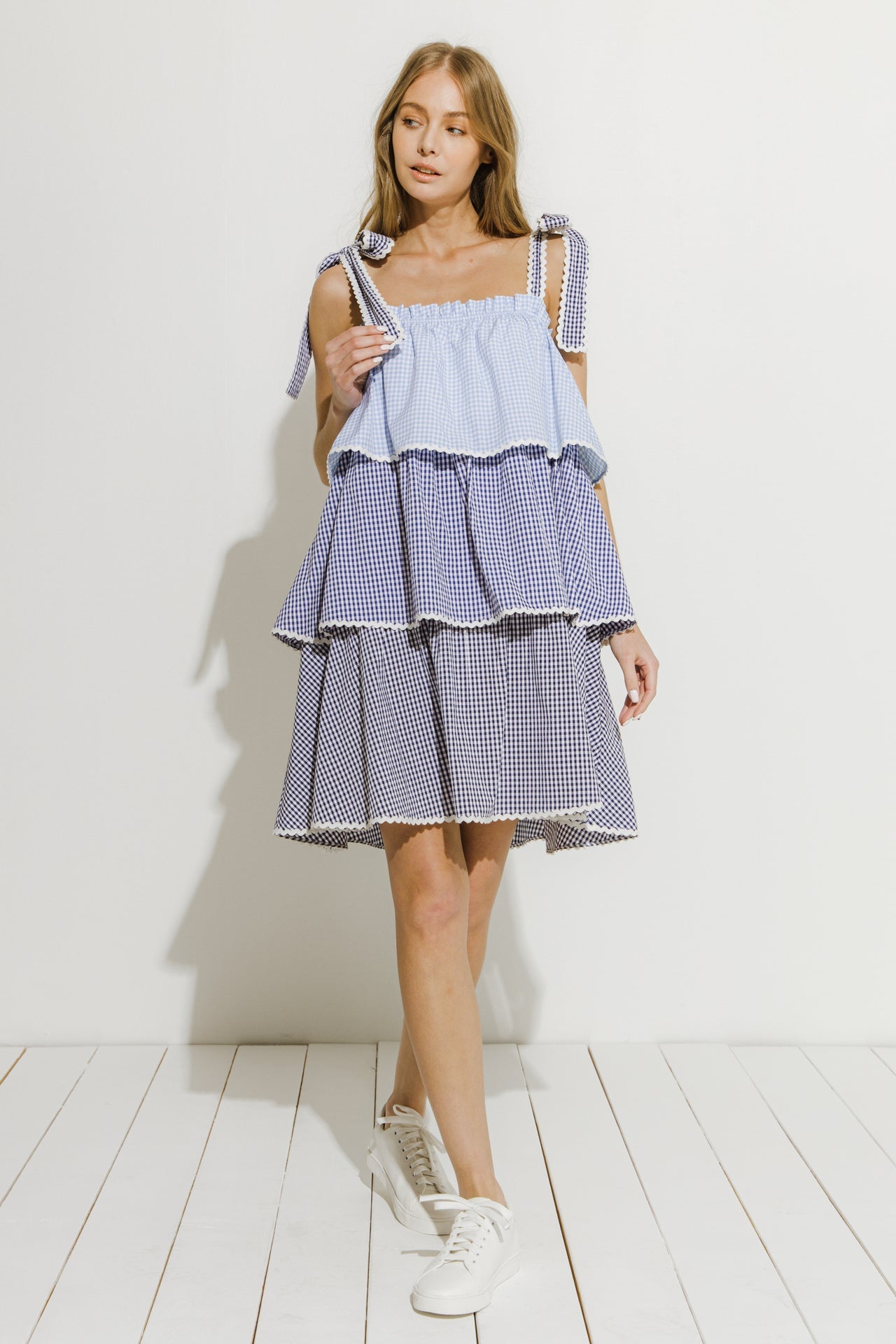 ENGLISH FACTORY - Colorblock Tiered Dress - DRESSES available at Objectrare