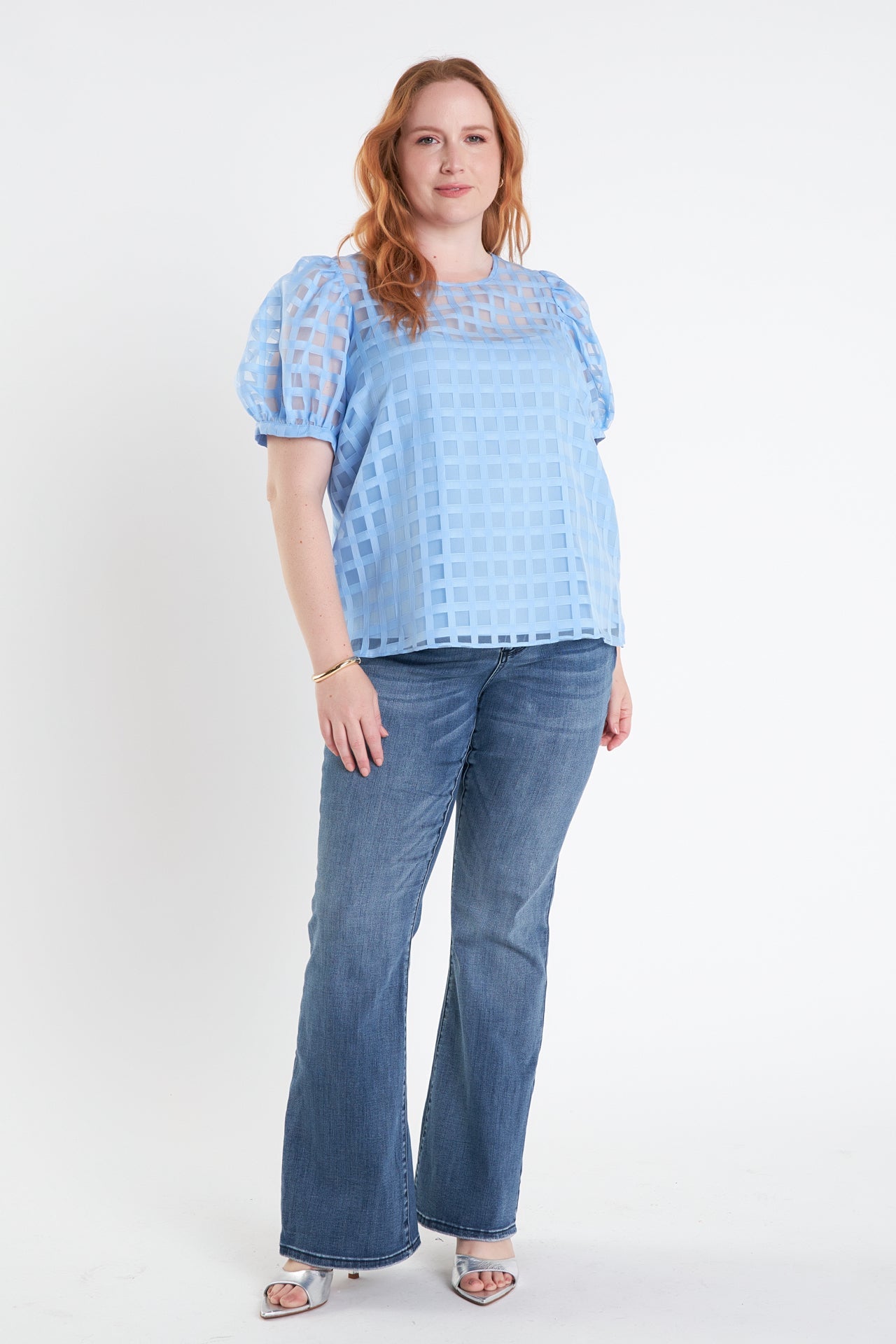 ENGLISH FACTORY - Plaid See Through Top - TOPS available at Objectrare