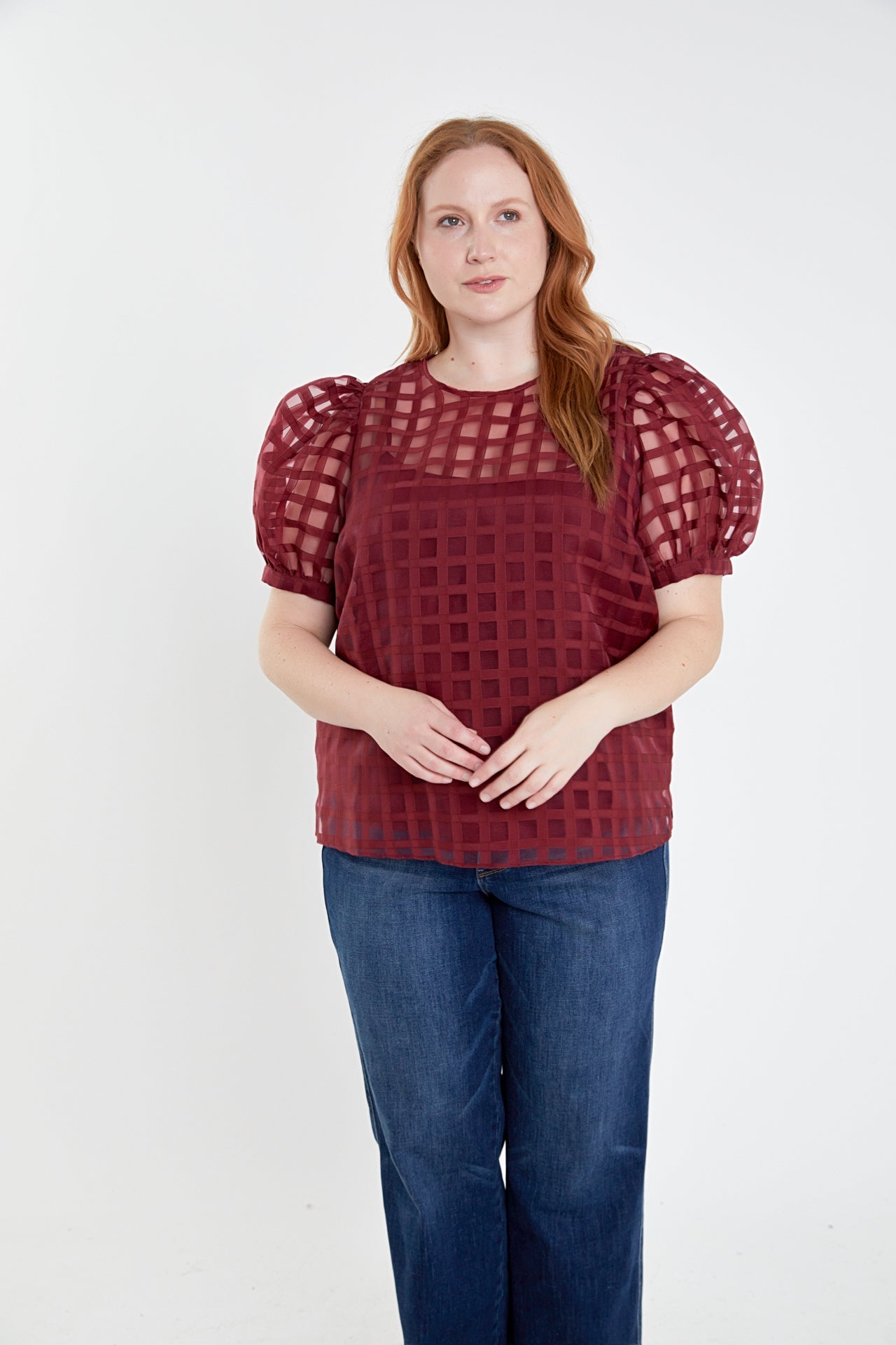 ENGLISH FACTORY - Plaid See Through Top - TOPS available at Objectrare