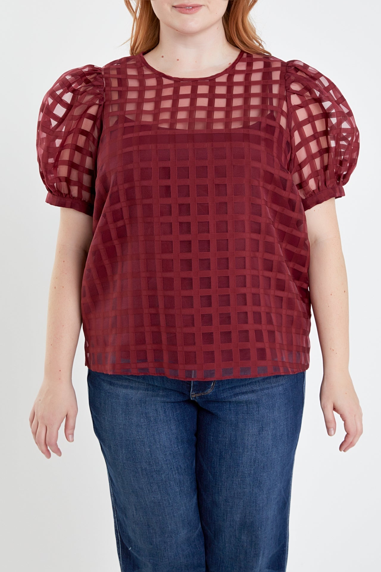 ENGLISH FACTORY - Plaid See Through Top - TOPS available at Objectrare
