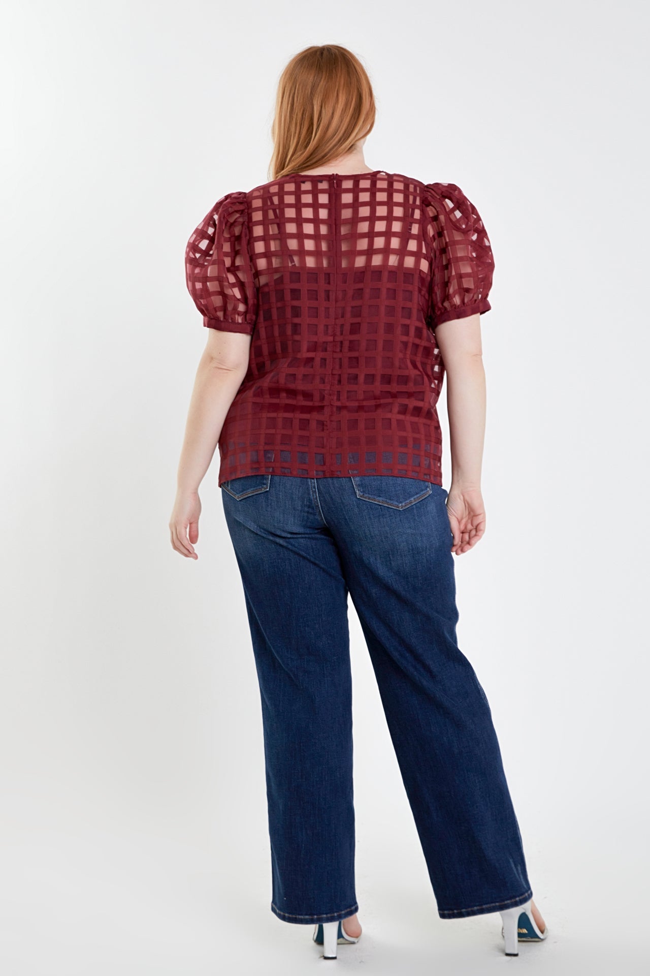 ENGLISH FACTORY - Plaid See Through Top - TOPS available at Objectrare