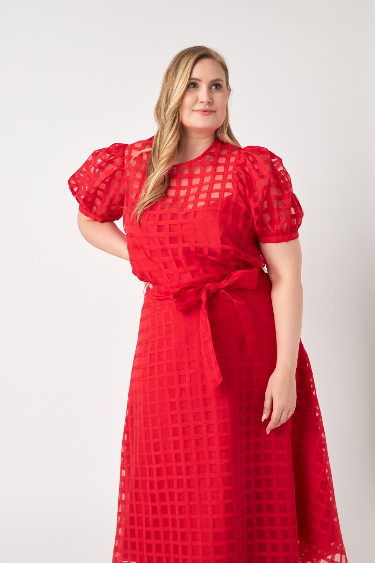 ENGLISH FACTORY - Plaid See Through Top - TOPS available at Objectrare