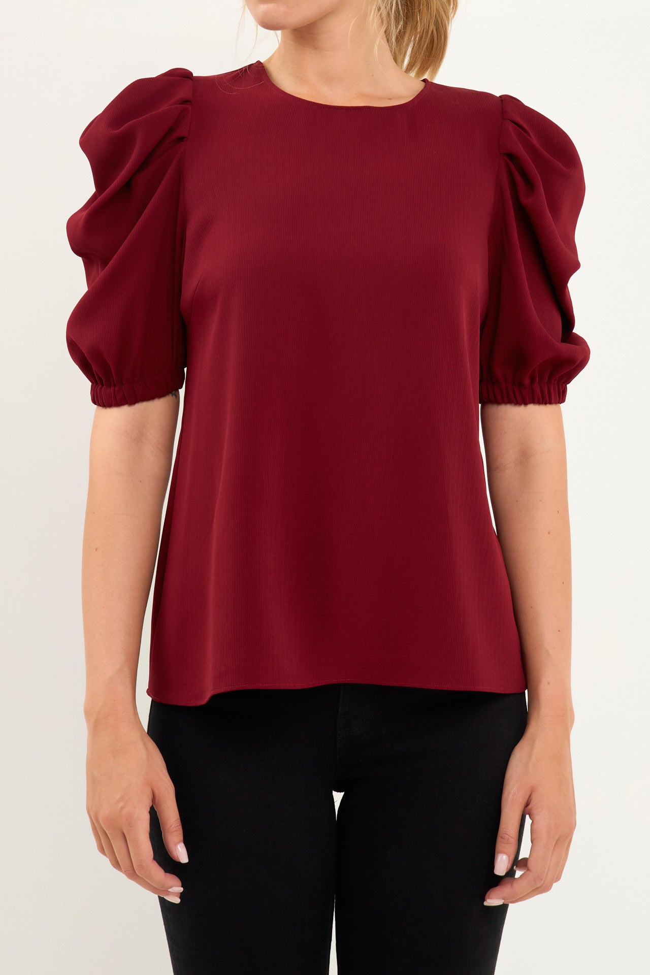 ENGLISH FACTORY - Pleated Puff Sleeve Top - TOPS available at Objectrare