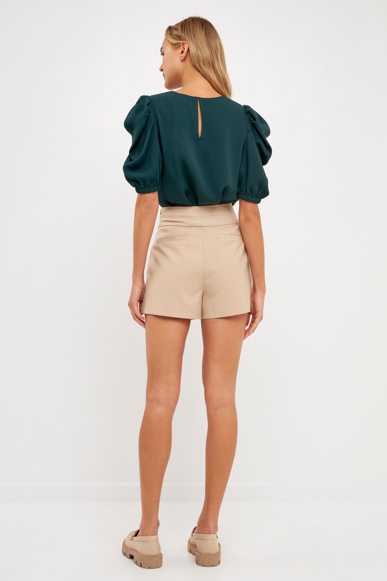 ENGLISH FACTORY - Pleated Puff Sleeve Top - TOPS available at Objectrare