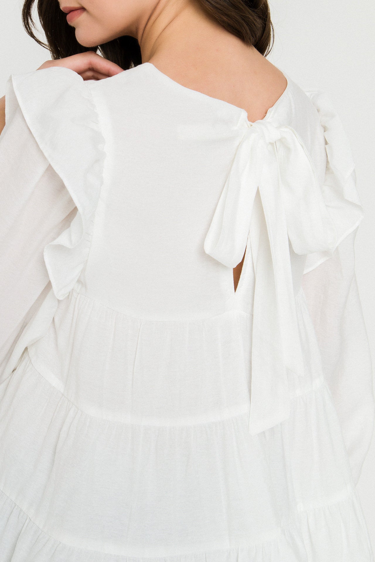 LA'VEN - Tiered Ruffle Detail Blouse - TOPS available at Objectrare