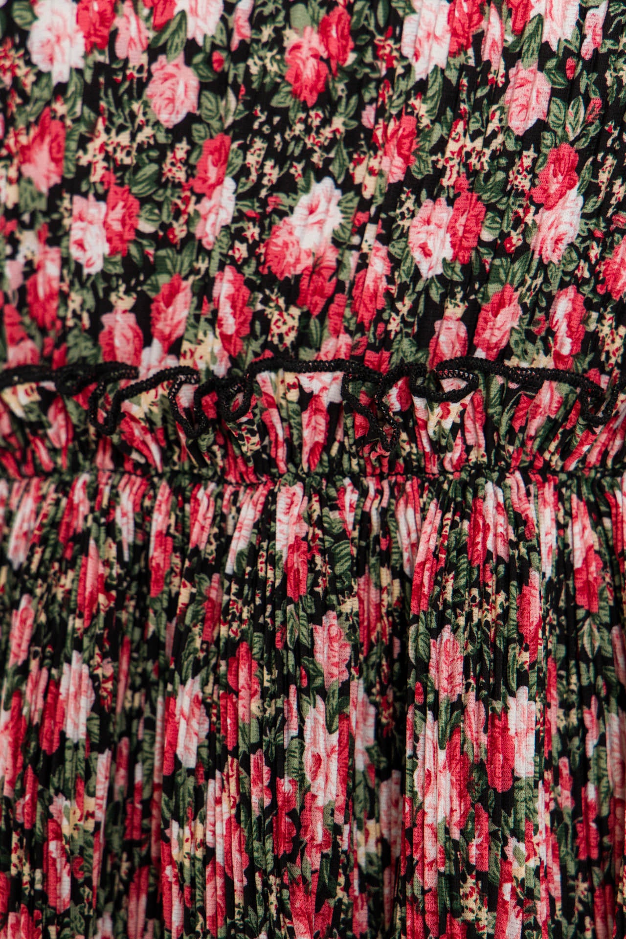 Pleated flora woven Blouse