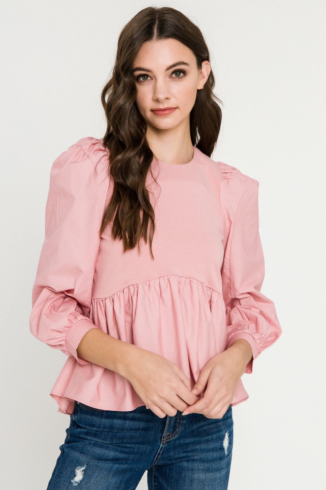 ENGLISH FACTORY - Woven Knit Mixed Top - TOPS available at Objectrare