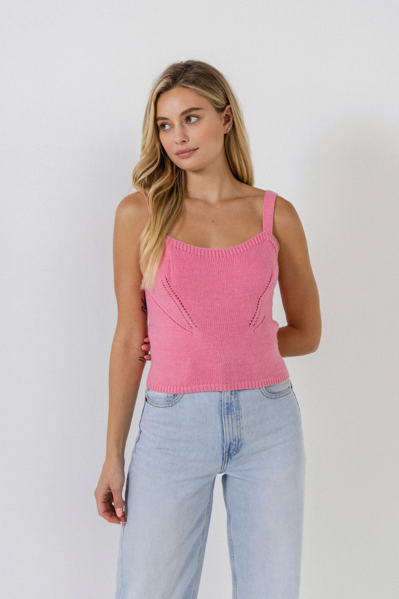 ENGLISH FACTORY - Tank Top Sweater - TOPS available at Objectrare