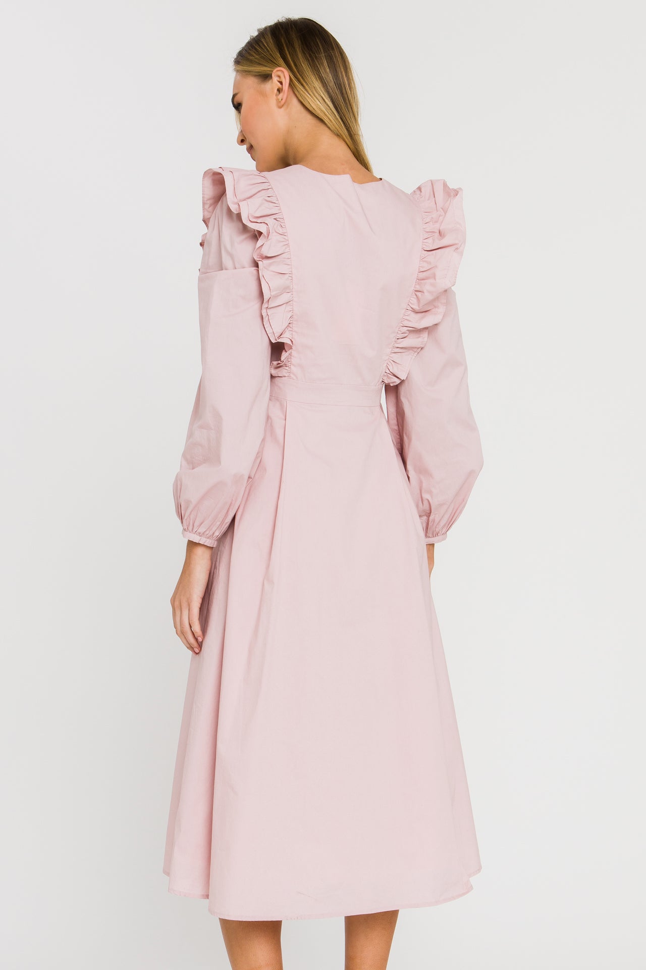 ENGLISH FACTORY - Ruffled Button Down Midi Dress - DRESSES available at Objectrare