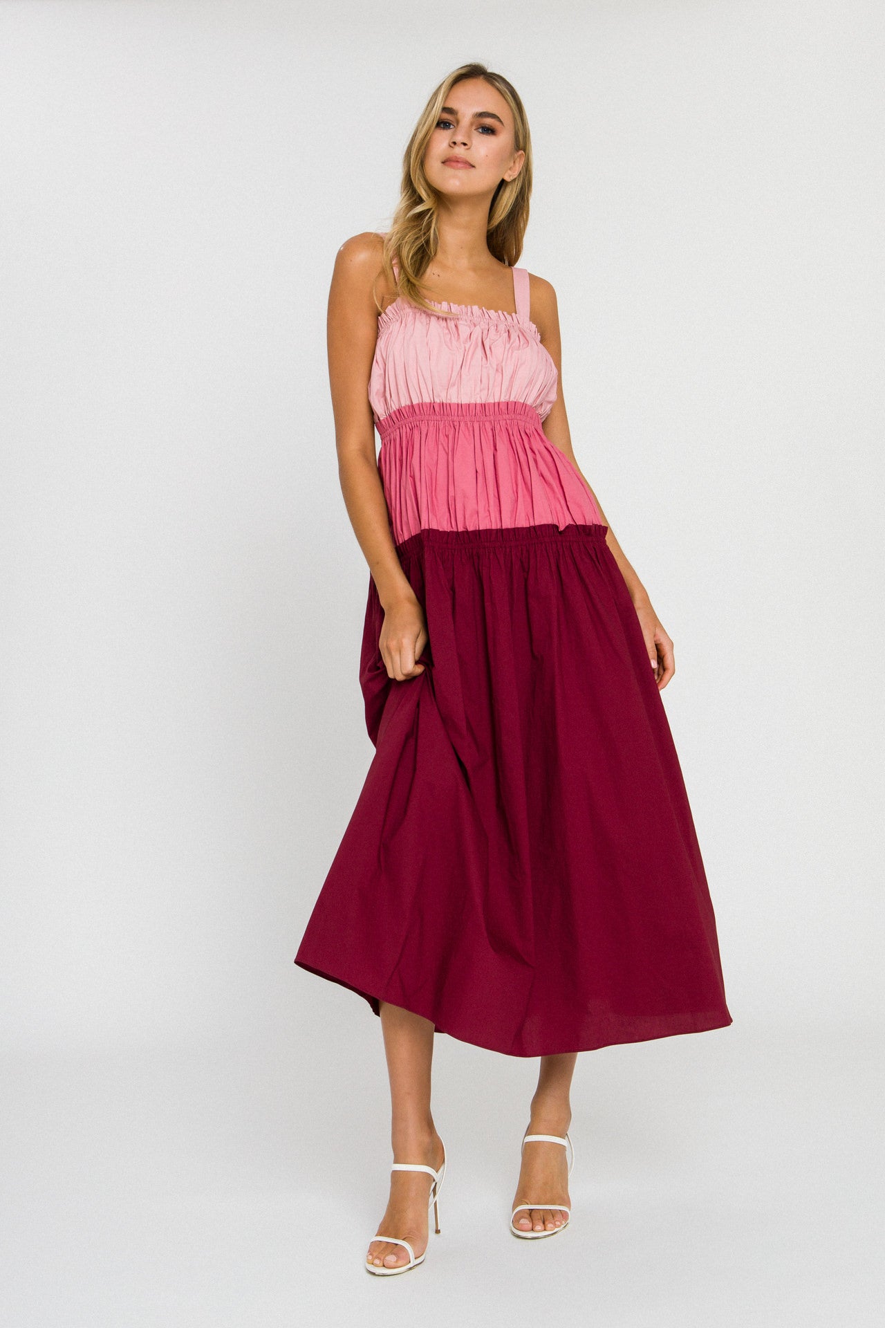 ENGLISH FACTORY - Colorblock Sleeveless Dress - DRESSES available at Objectrare