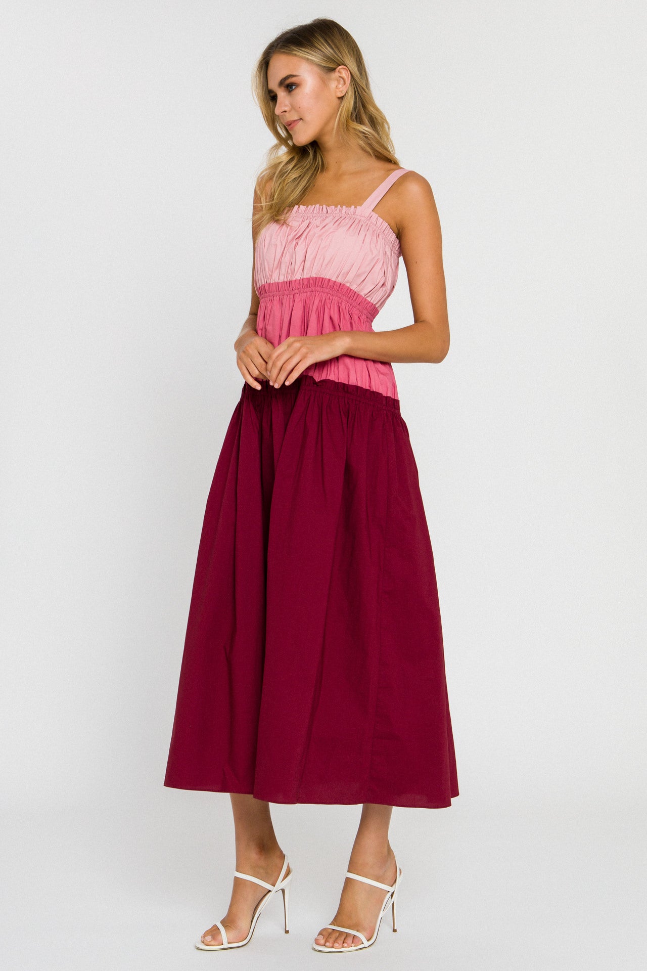 ENGLISH FACTORY - Colorblock Sleeveless Dress - DRESSES available at Objectrare