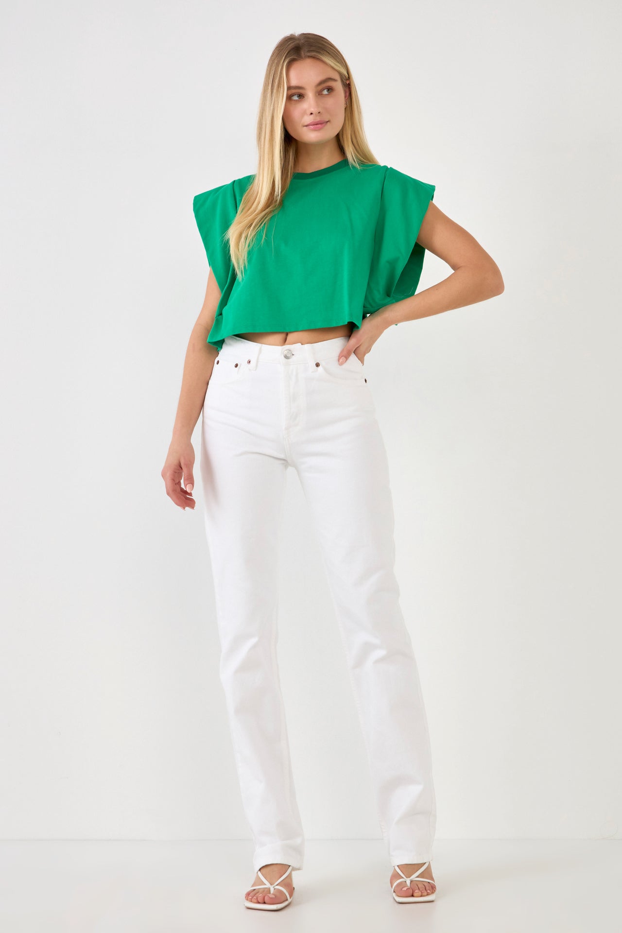 ENDLESS ROSE - Drop Shoulder Cropped Top - TOPS available at Objectrare