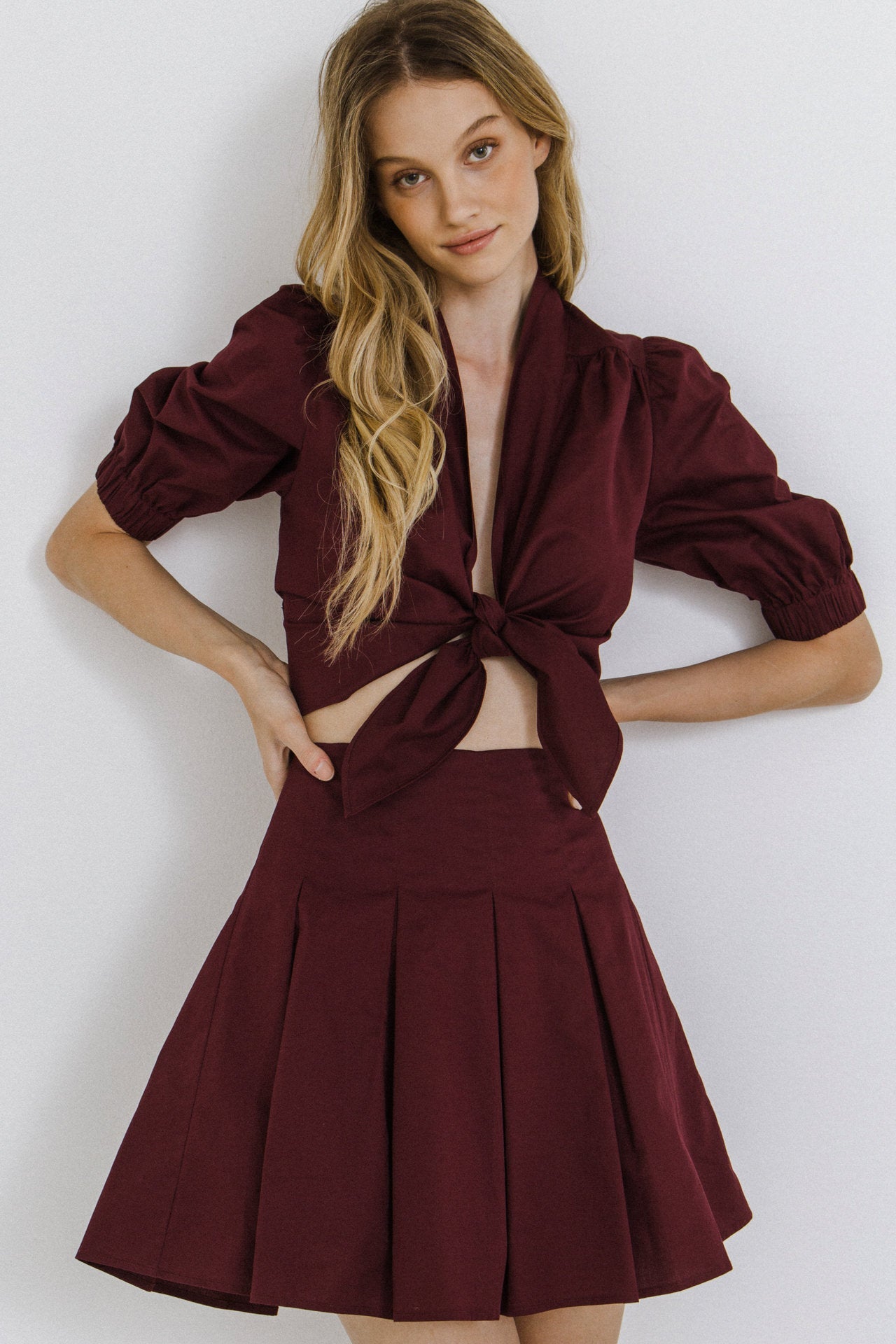 ENDLESS ROSE - Tied Front Cropped Top - TOPS available at Objectrare