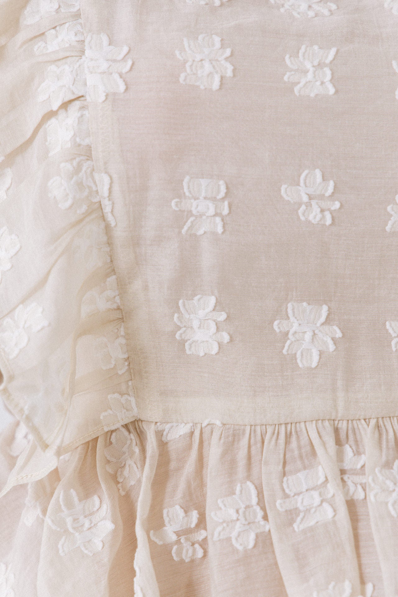 Floral texture fabric Woven Blouse