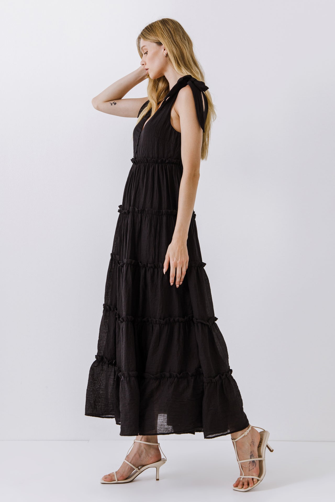 FREE THE ROSES - Tiered Maxi Dress - DRESSES available at Objectrare