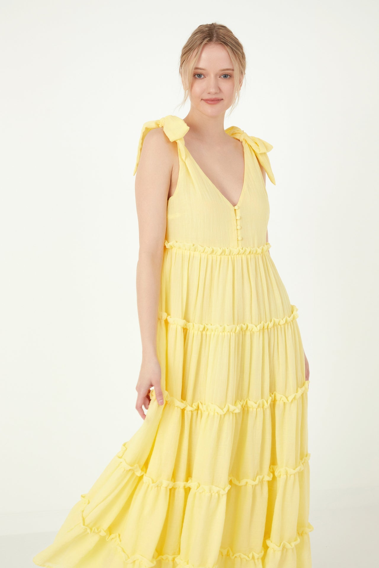 FREE THE ROSES - Tiered Maxi Dress - DRESSES available at Objectrare