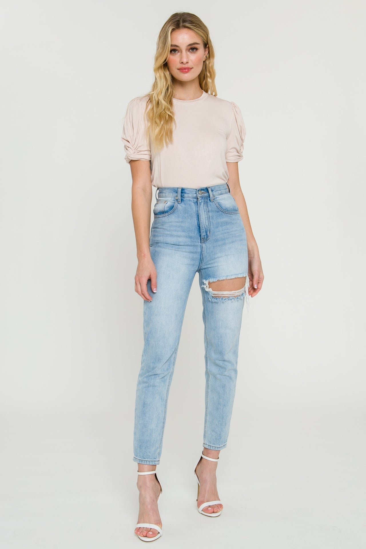 ENGLISH FACTORY - Twisted Sleeve T-shirt - T-SHIRTS available at Objectrare