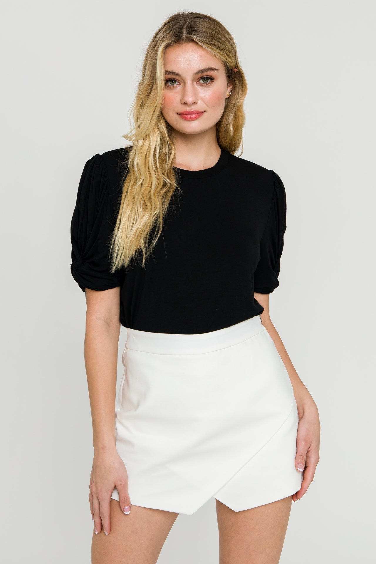 ENGLISH FACTORY - Twisted Sleeve T-shirt - T-SHIRTS available at Objectrare