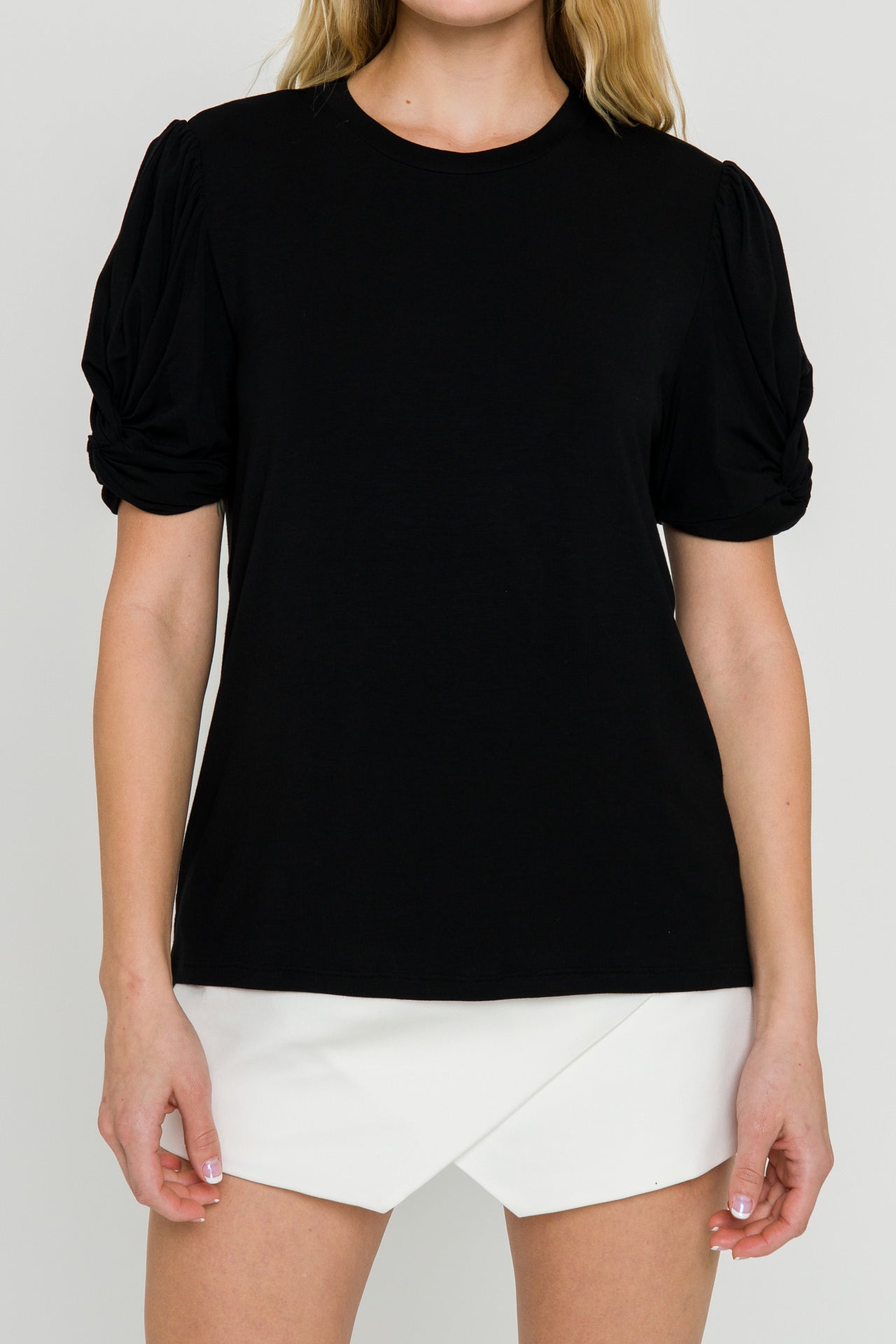 ENGLISH FACTORY - Twisted Sleeve T-shirt - T-SHIRTS available at Objectrare