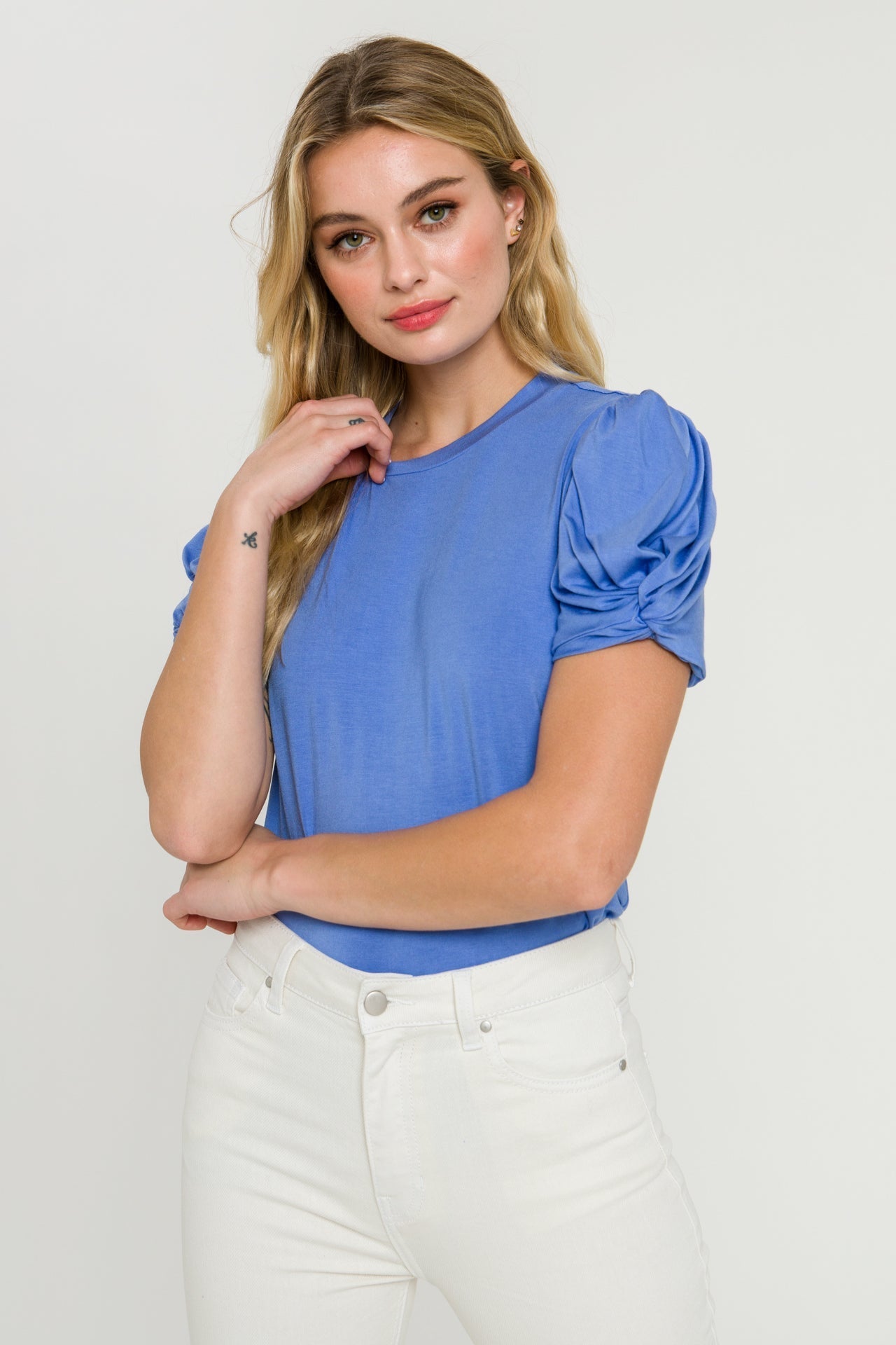 ENGLISH FACTORY - Twisted Sleeve T-shirt - T-SHIRTS available at Objectrare