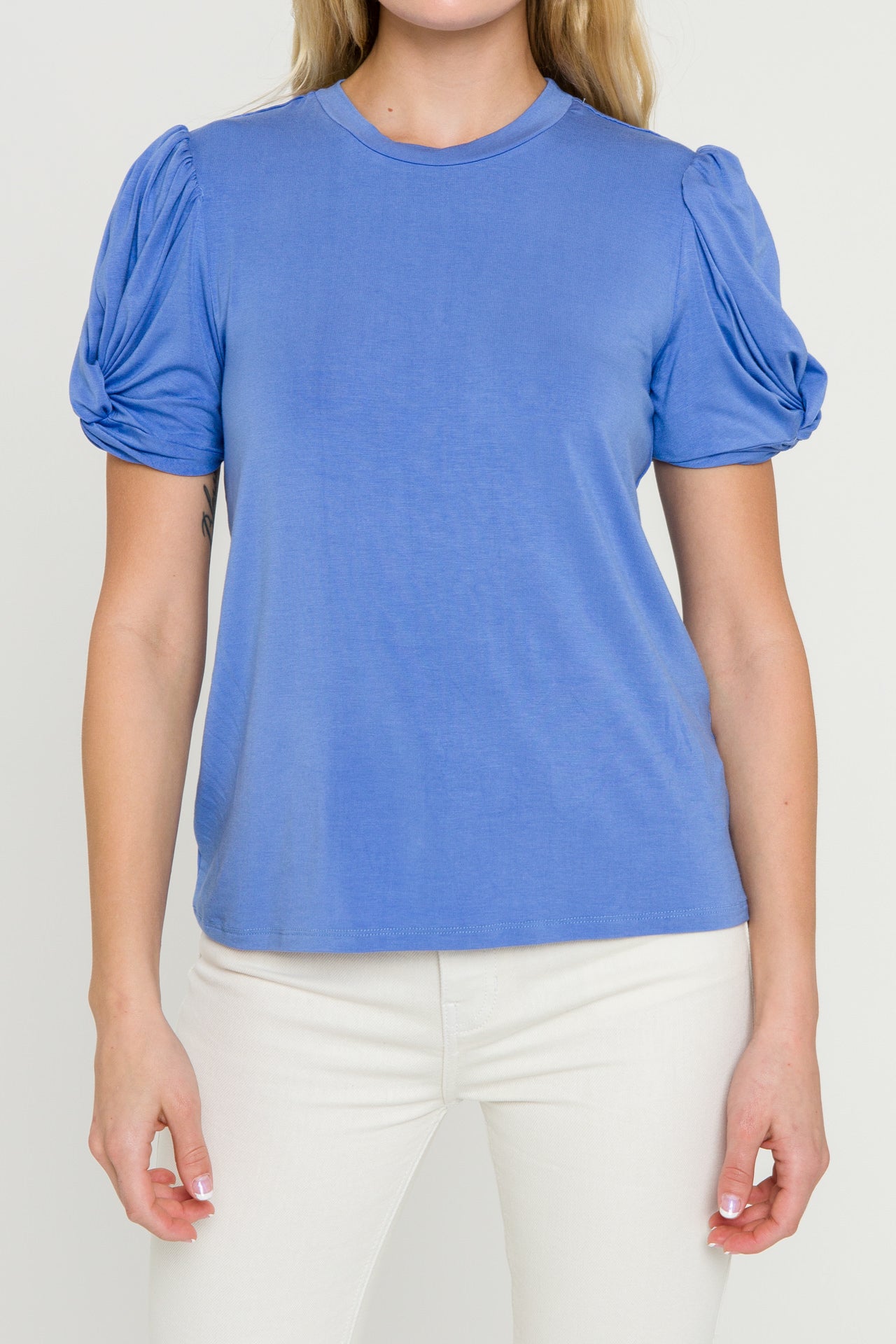 ENGLISH FACTORY - Twisted Sleeve T-shirt - T-SHIRTS available at Objectrare