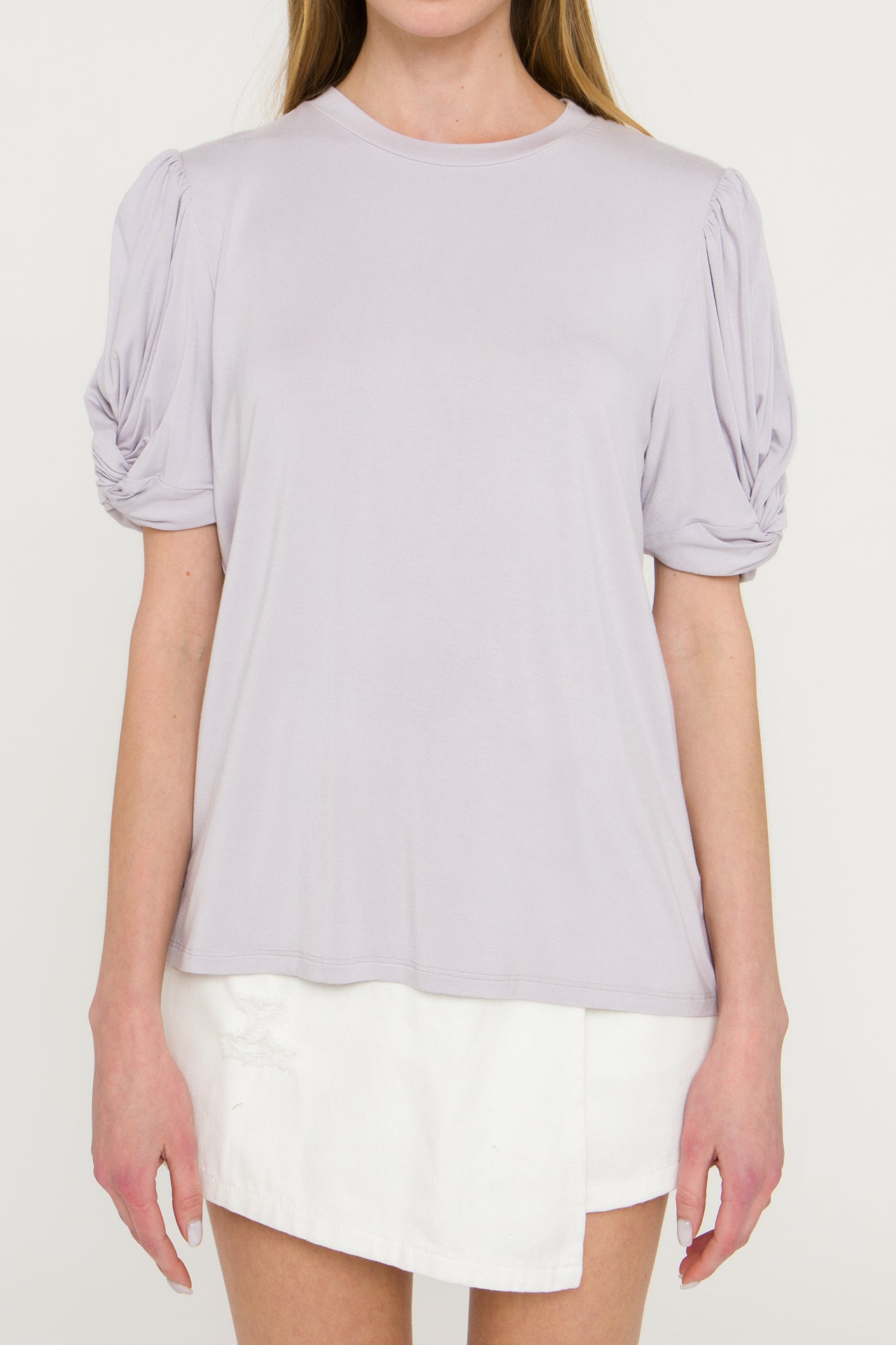 ENGLISH FACTORY - Twisted Sleeve T-shirt - T-SHIRTS available at Objectrare