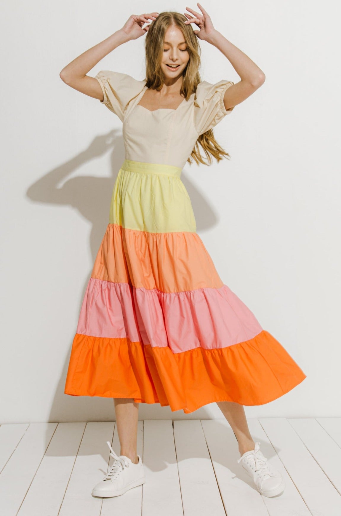 Color Block Midi Dress