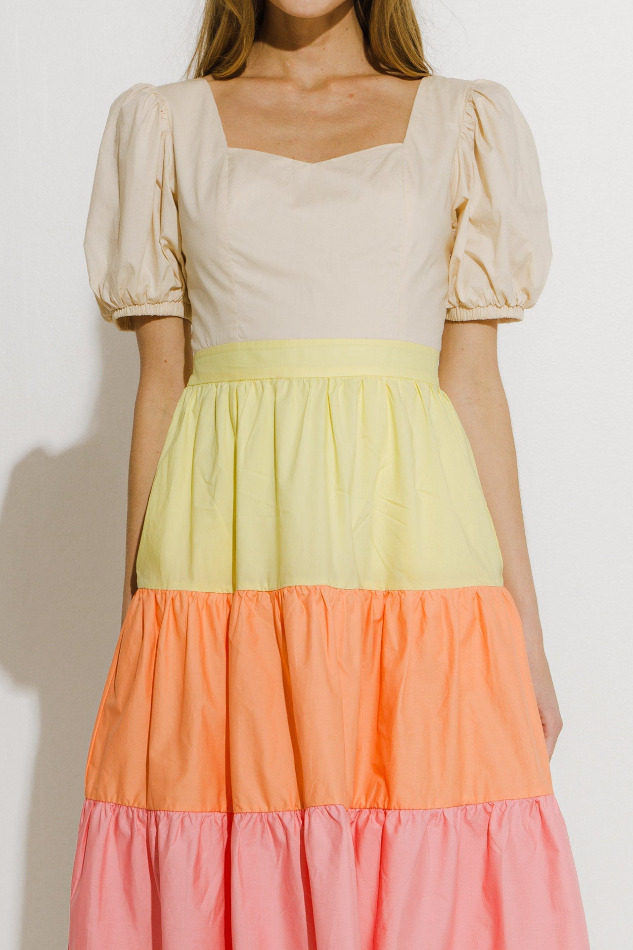Color Block Midi Dress