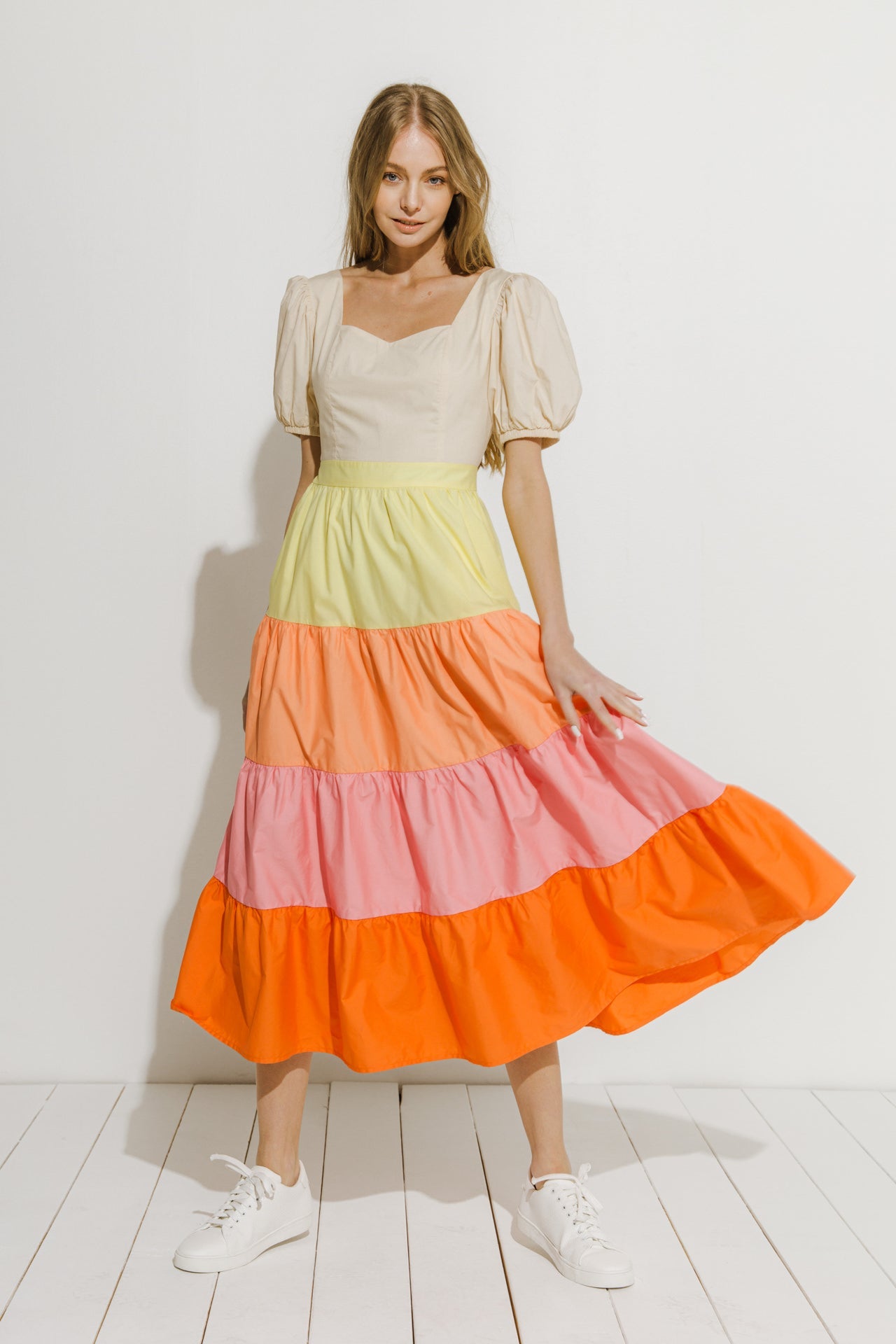 Color Block Midi Dress