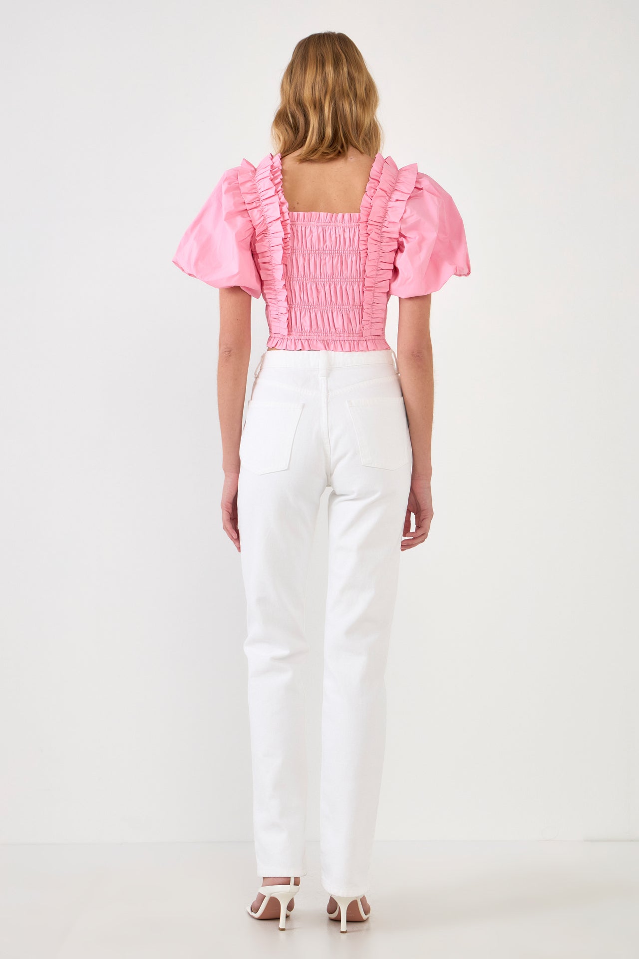 Smocked Puff Sleeve Top