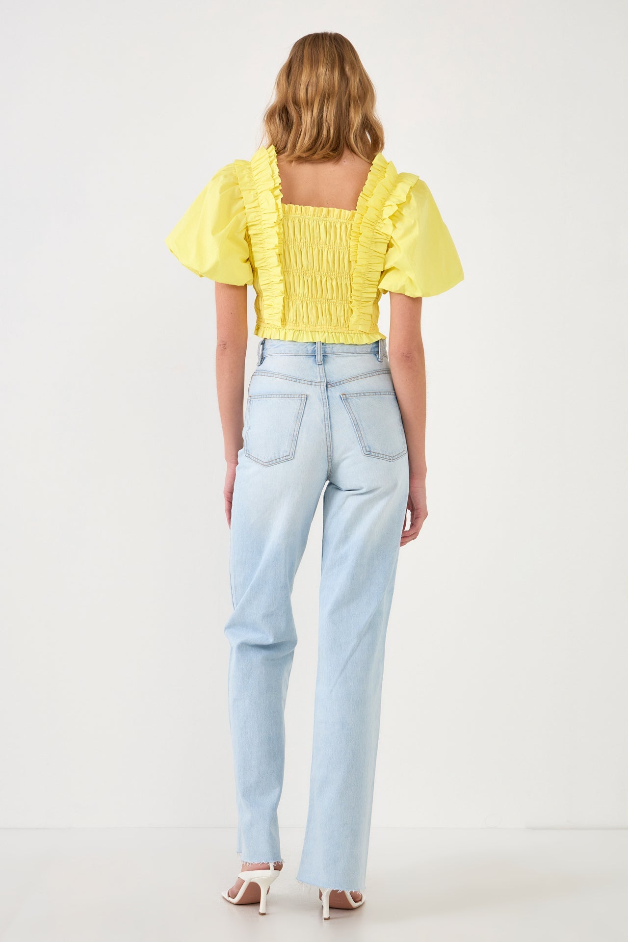 Smocked Puff Sleeve Top