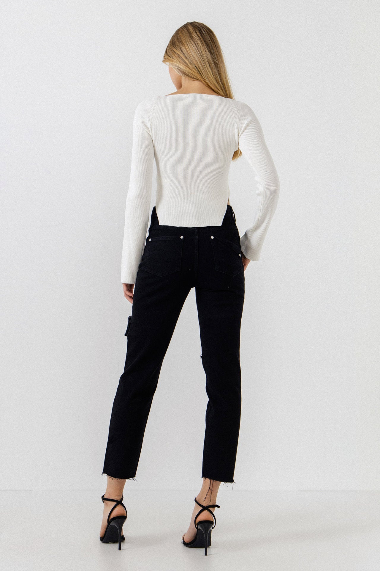 ENDLESS ROSE - Fitted Long Sleeve Sweater - SWEATERS & KNITS available at Objectrare