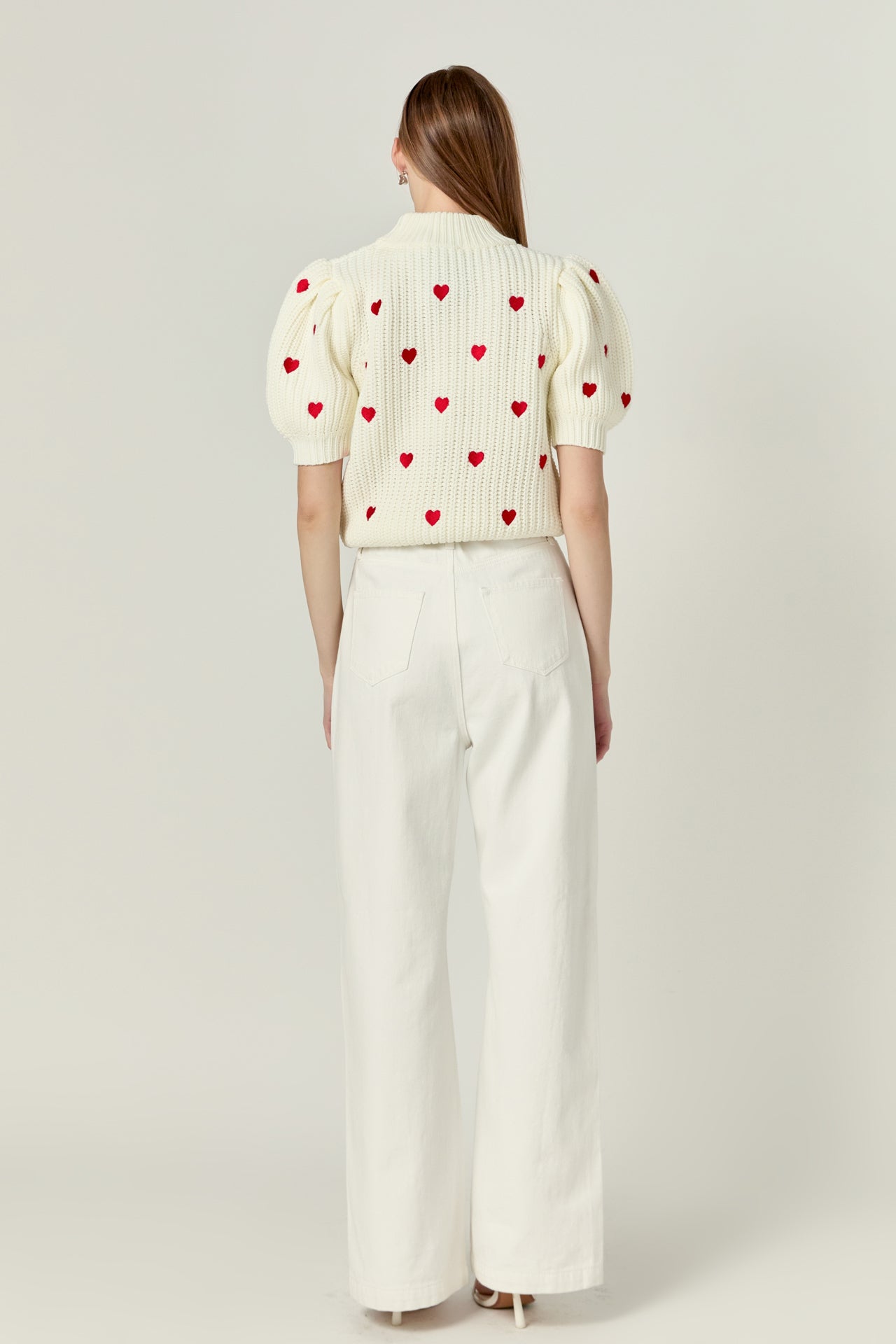 ENGLISH FACTORY - Embroidered Heart Sweater - SWEATERS & KNITS available at Objectrare