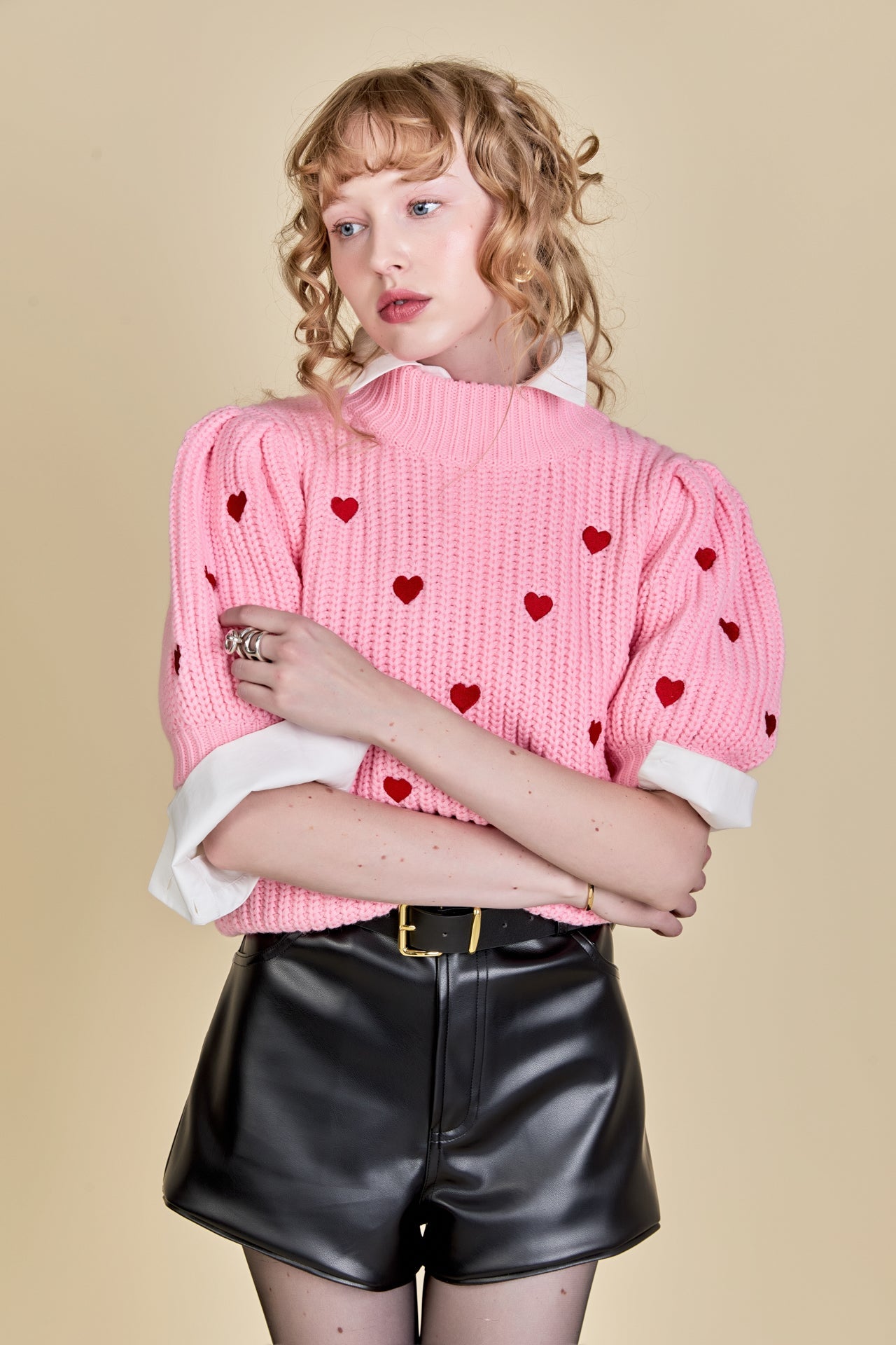 ENGLISH FACTORY - Embroidered Heart Sweater - SWEATERS & KNITS available at Objectrare