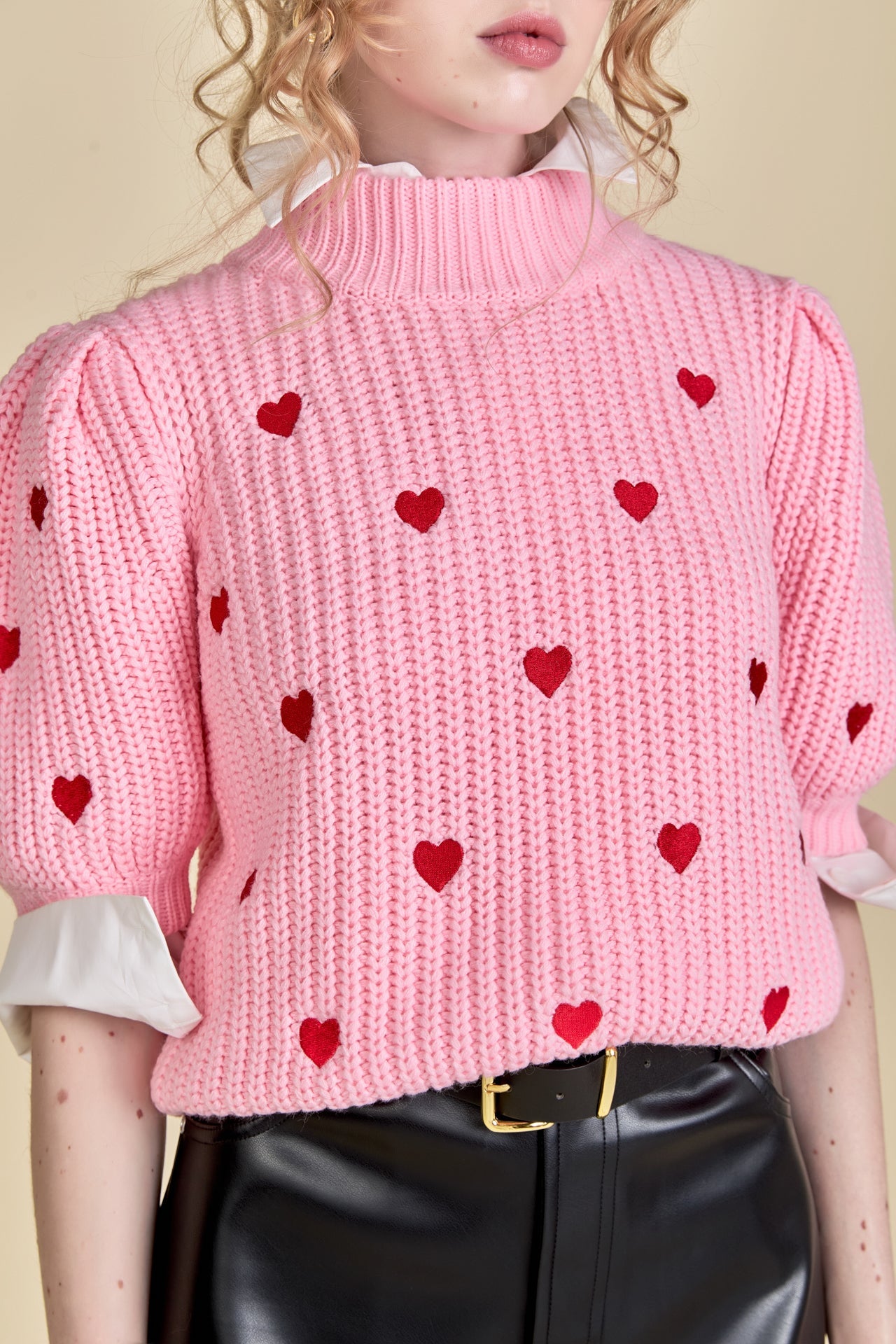 ENGLISH FACTORY - Embroidered Heart Sweater - SWEATERS & KNITS available at Objectrare