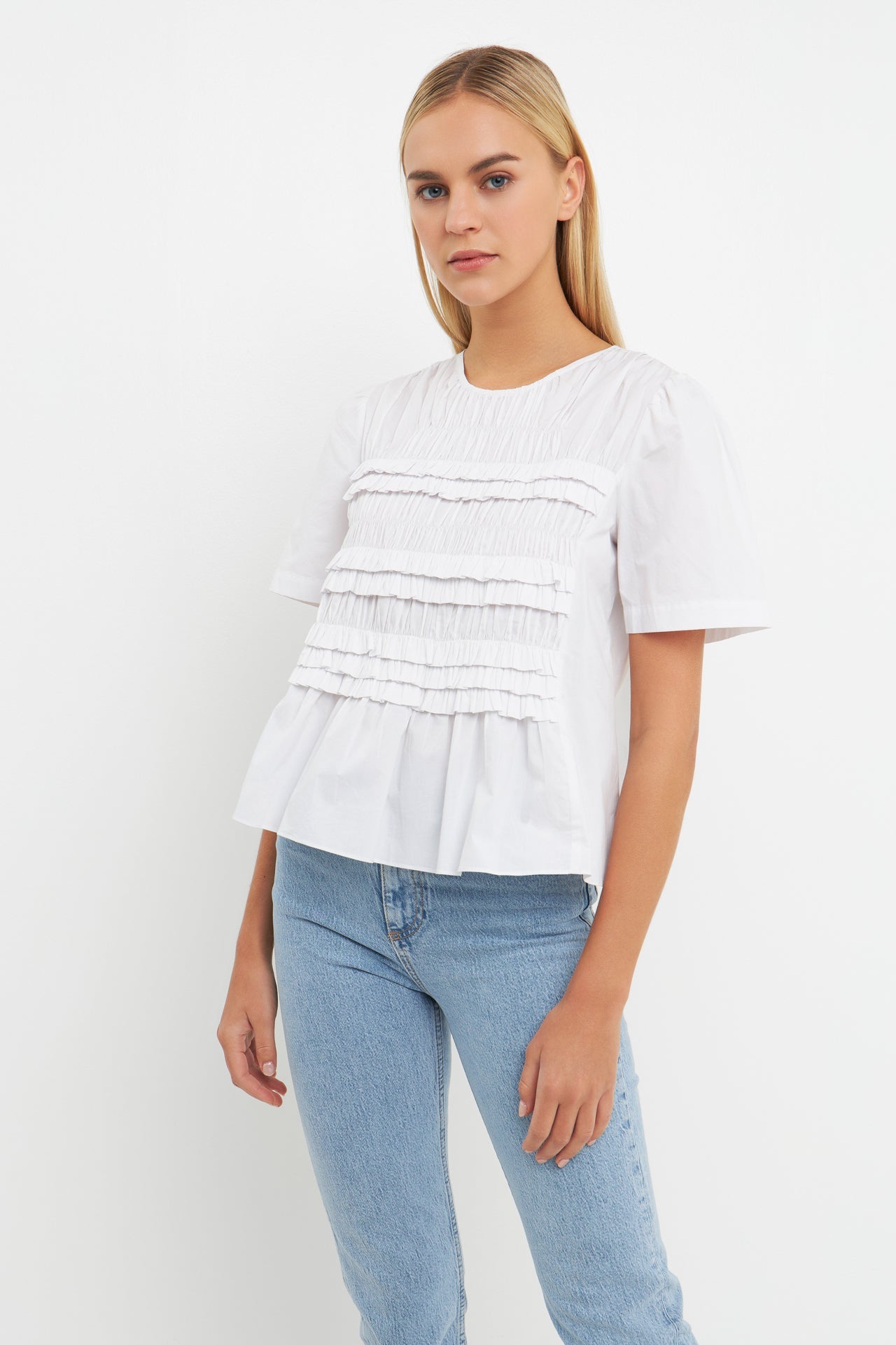 ENGLISH FACTORY - Ruffled Detail Top - TOPS available at Objectrare