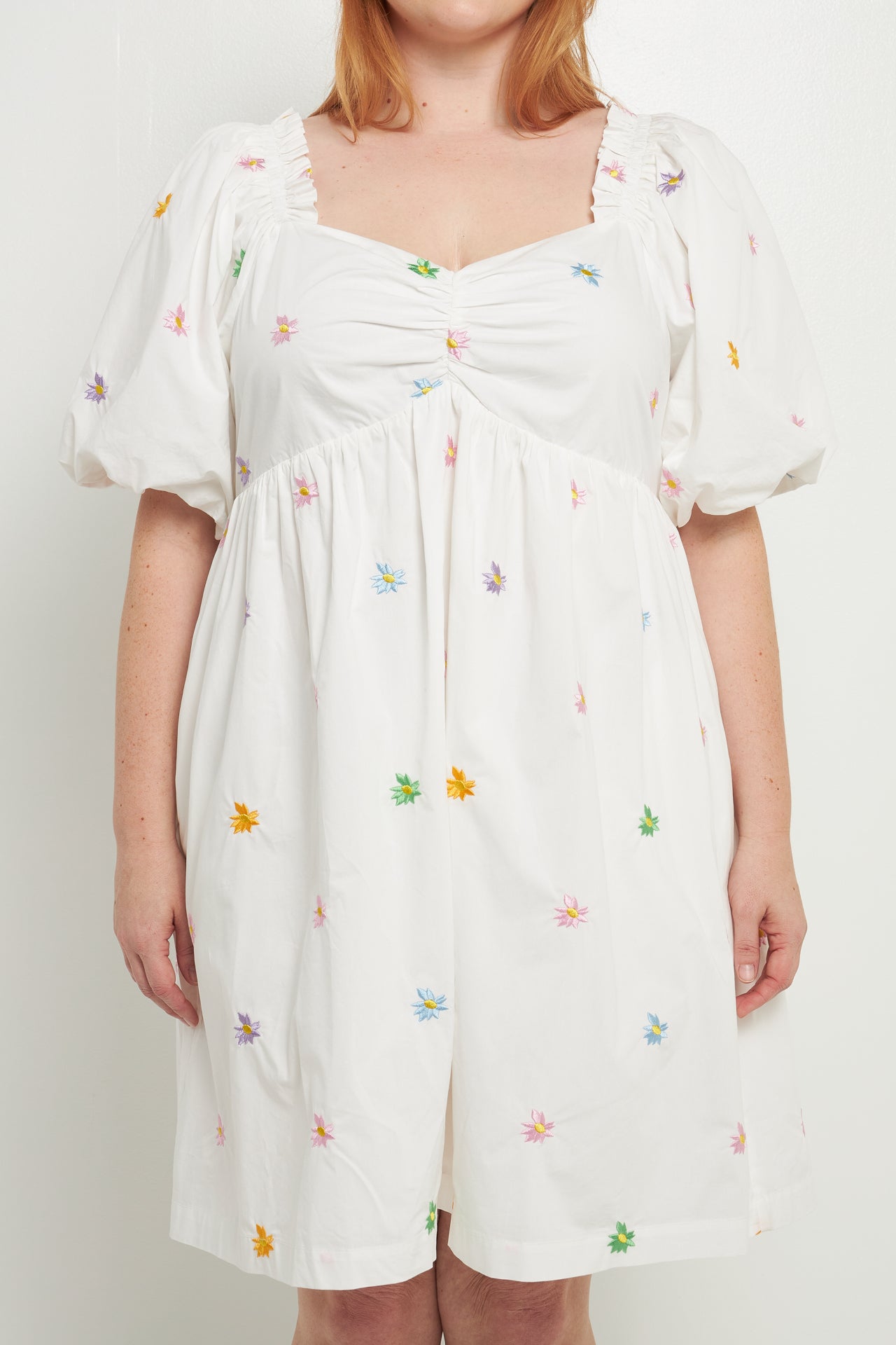 ENGLISH FACTORY - Floral Embroidery Babydoll Dress - DRESSES available at Objectrare