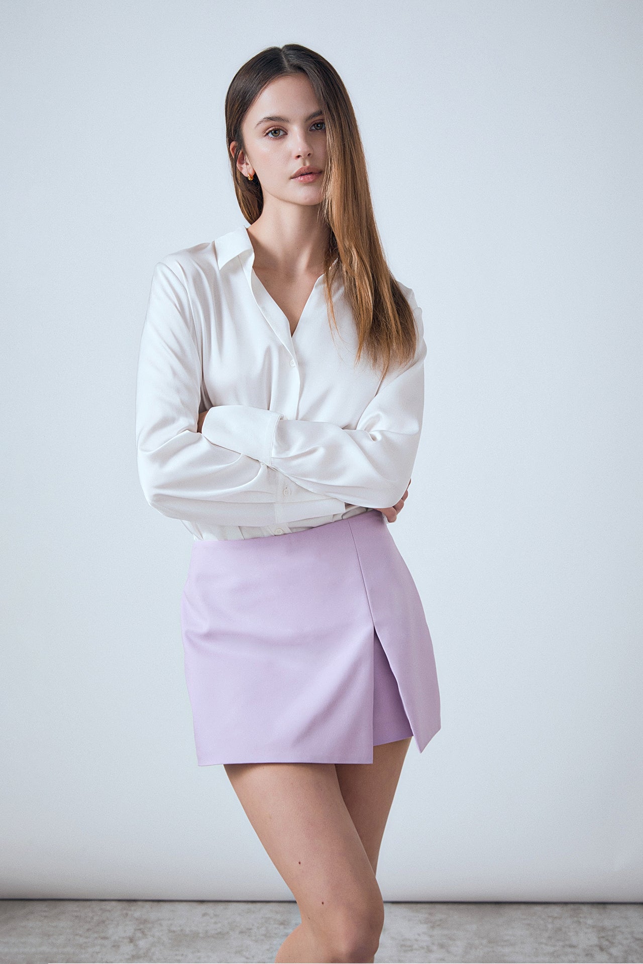 ENGLISH FACTORY - Slit Detail Skort - SKORTS available at Objectrare