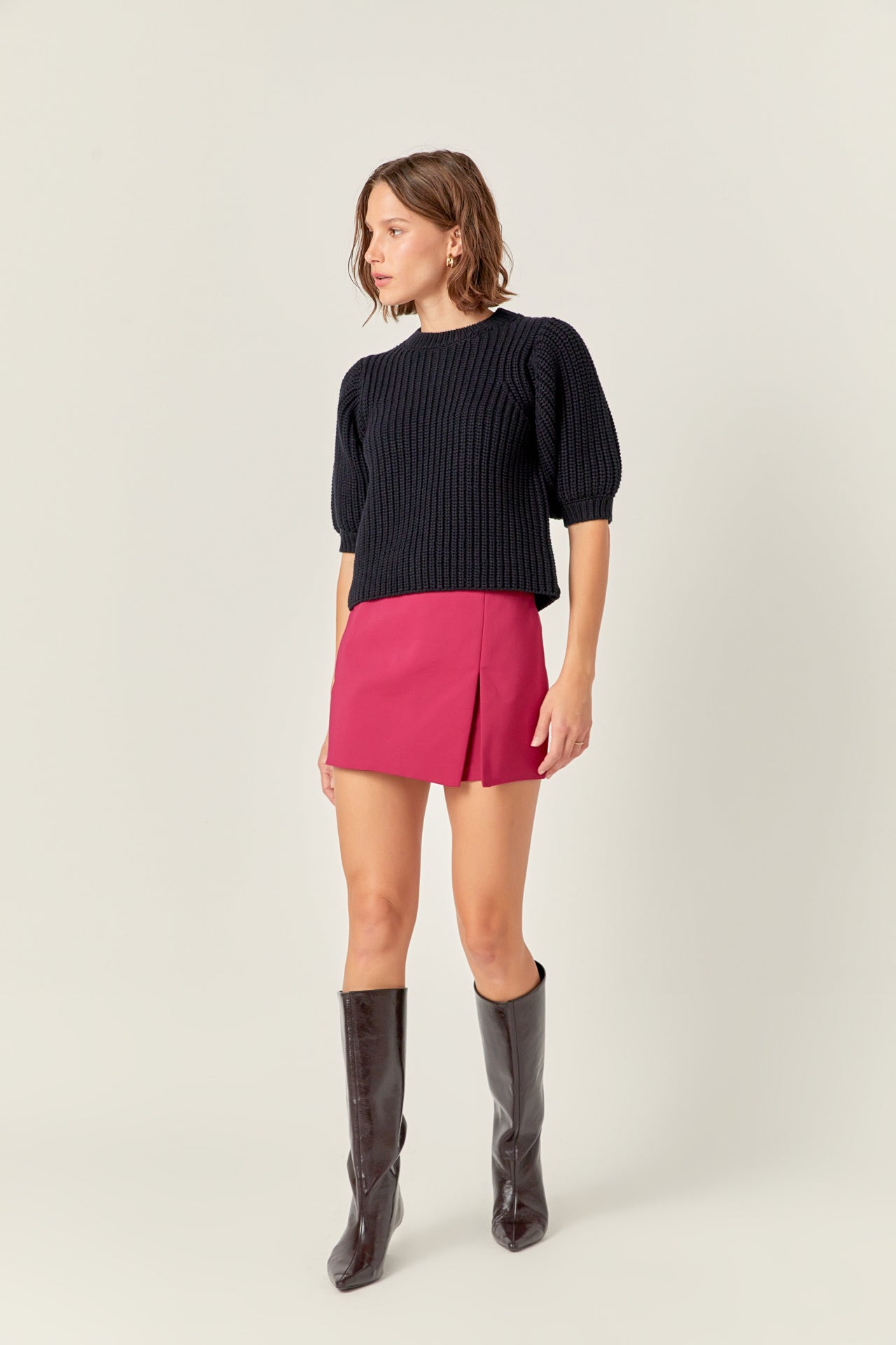 ENGLISH FACTORY - Slit Detail Skort - SKORTS available at Objectrare