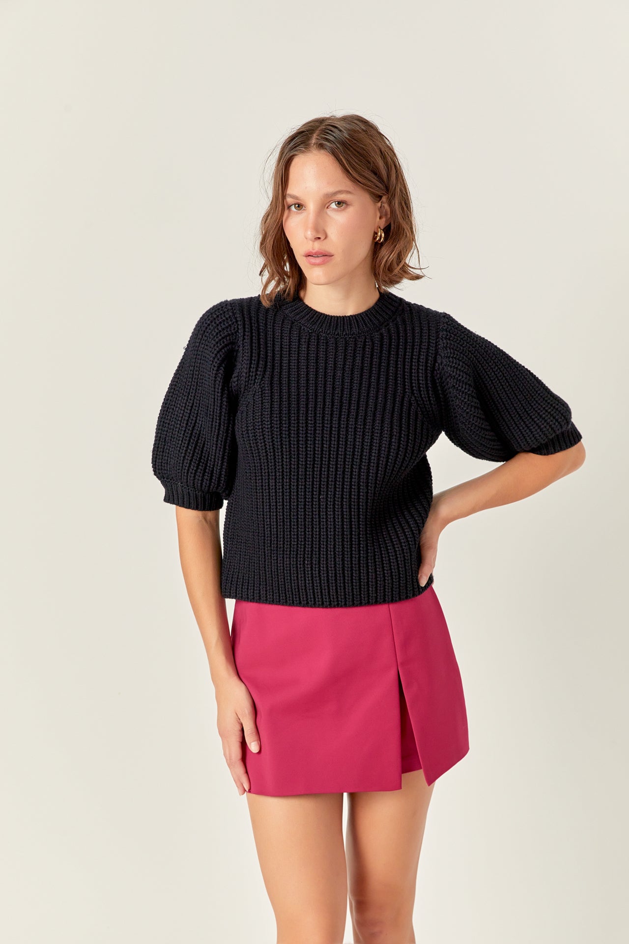 ENGLISH FACTORY - Slit Detail Skort - SKORTS available at Objectrare