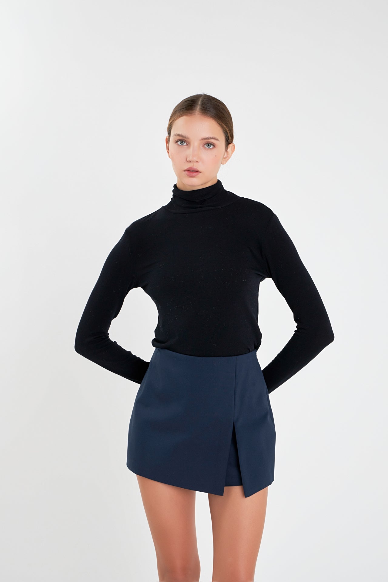 ENGLISH FACTORY - Slit Detail High-Waisted Skort - SKORTS available at Objectrare
