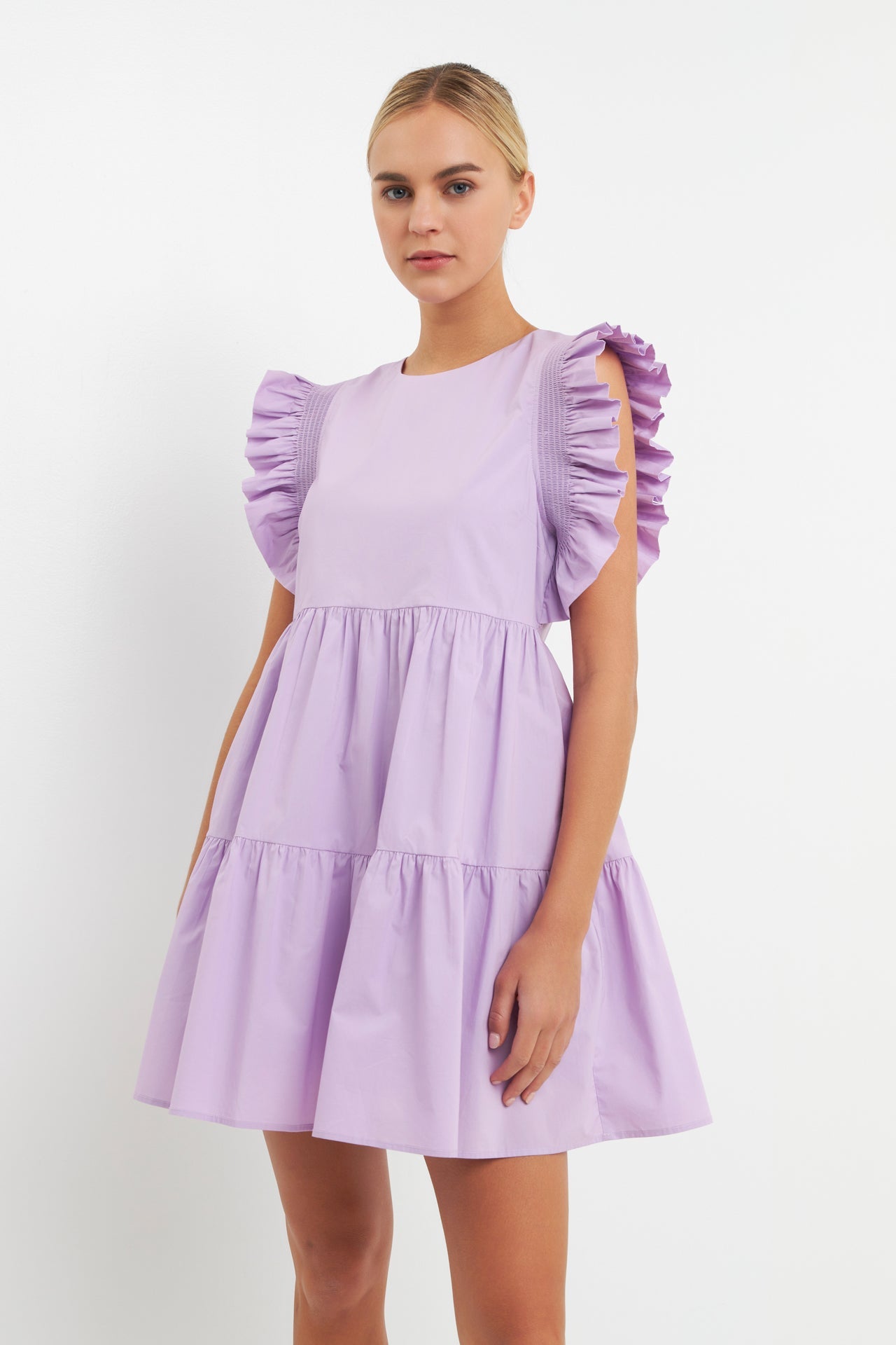 ENGLISH FACTORY - Ruffled Babydoll Mini Dress - DRESSES available at Objectrare