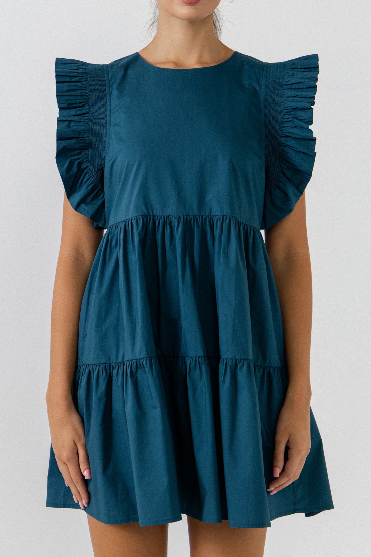 ENGLISH FACTORY - Ruffled Babydoll Mini Dress - DRESSES available at Objectrare