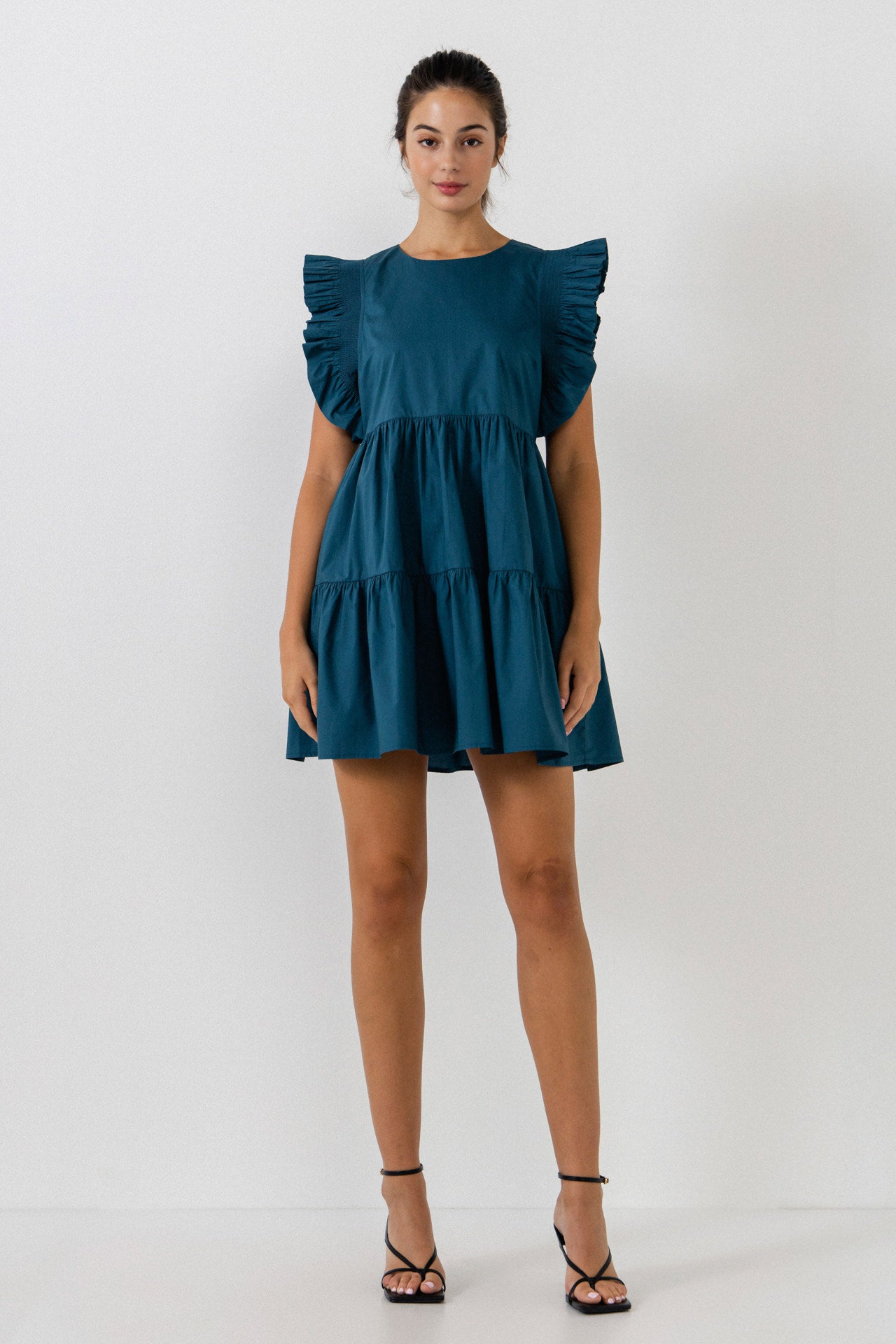 ENGLISH FACTORY - Ruffled Babydoll Mini Dress - DRESSES available at Objectrare