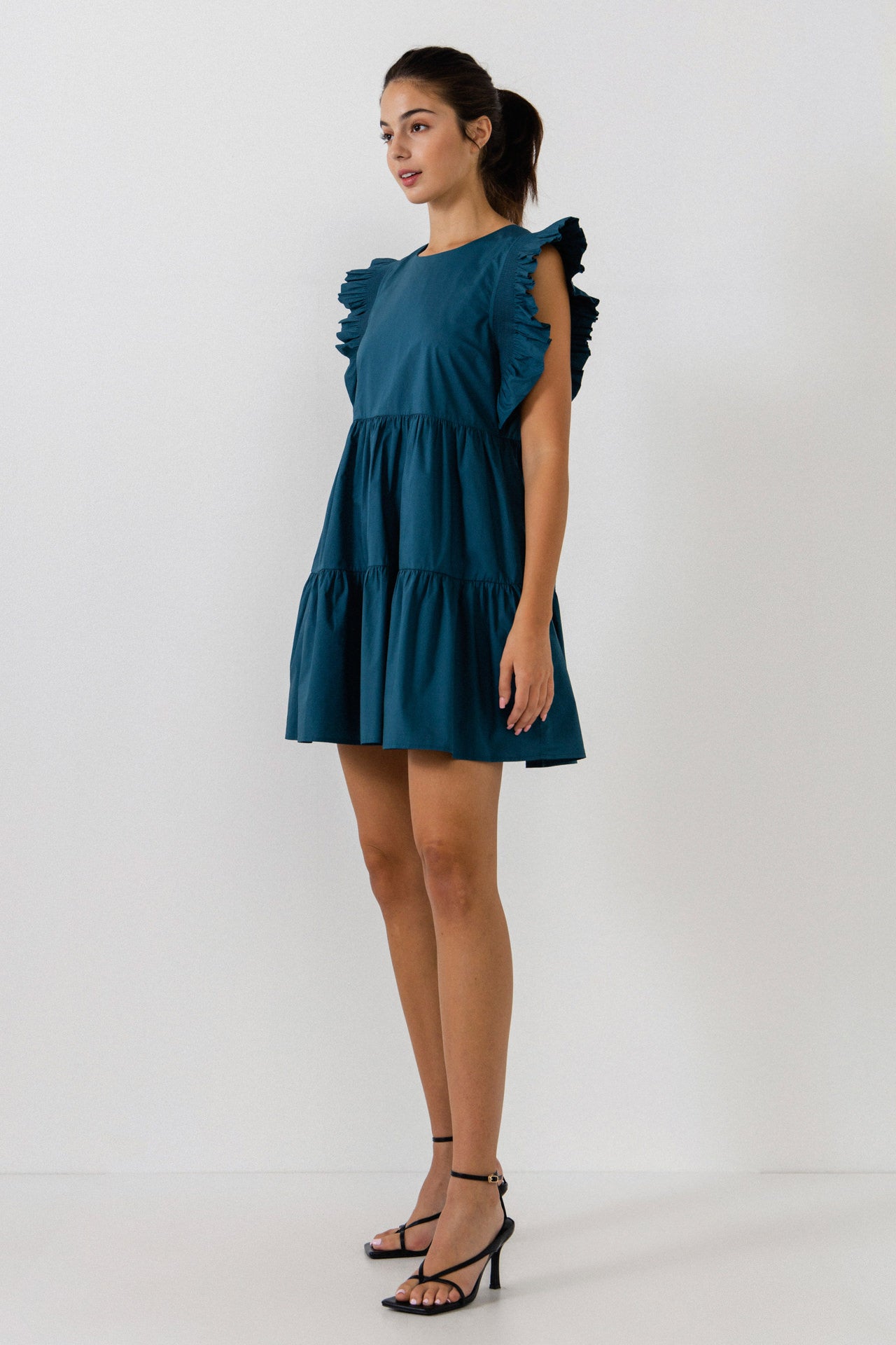 ENGLISH FACTORY - Ruffled Babydoll Mini Dress - DRESSES available at Objectrare