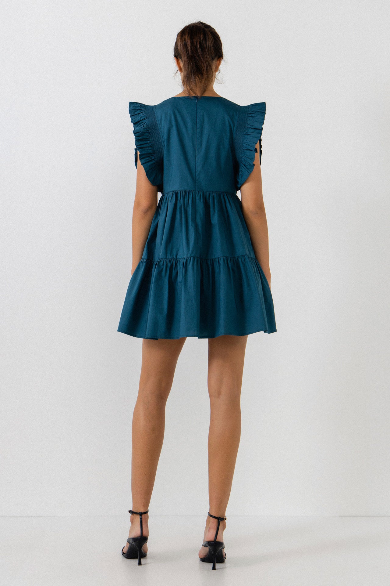 ENGLISH FACTORY - Ruffled Babydoll Mini Dress - DRESSES available at Objectrare