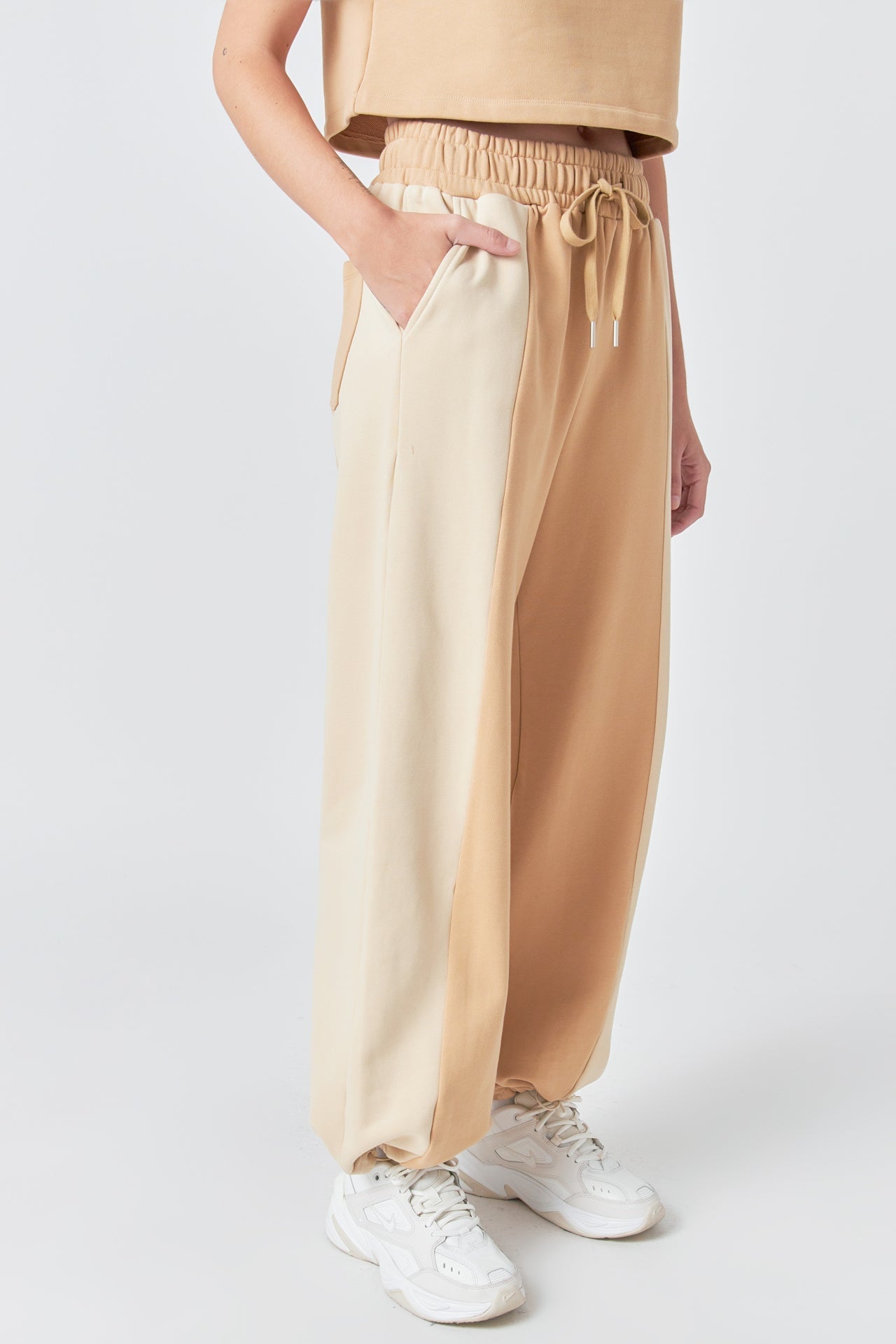 GREY LAB - Colorblock Loungewear Pants - PANTS available at Objectrare